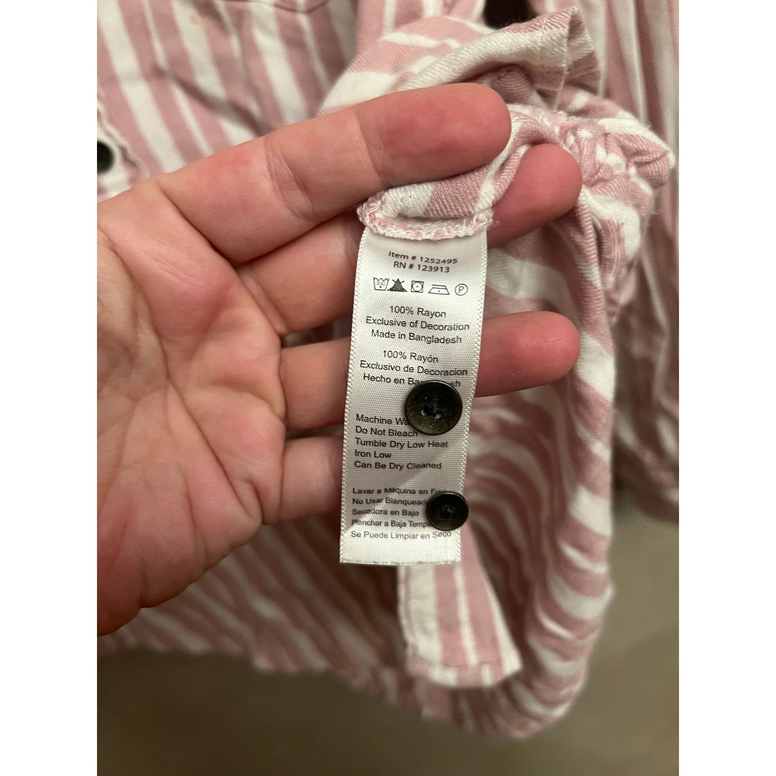 Other Jach’s Girlfriend Pink Striped Button Down Blouse Shirt Med Size M / US 6-8 / IT 42-44 - 6 Thumbnail