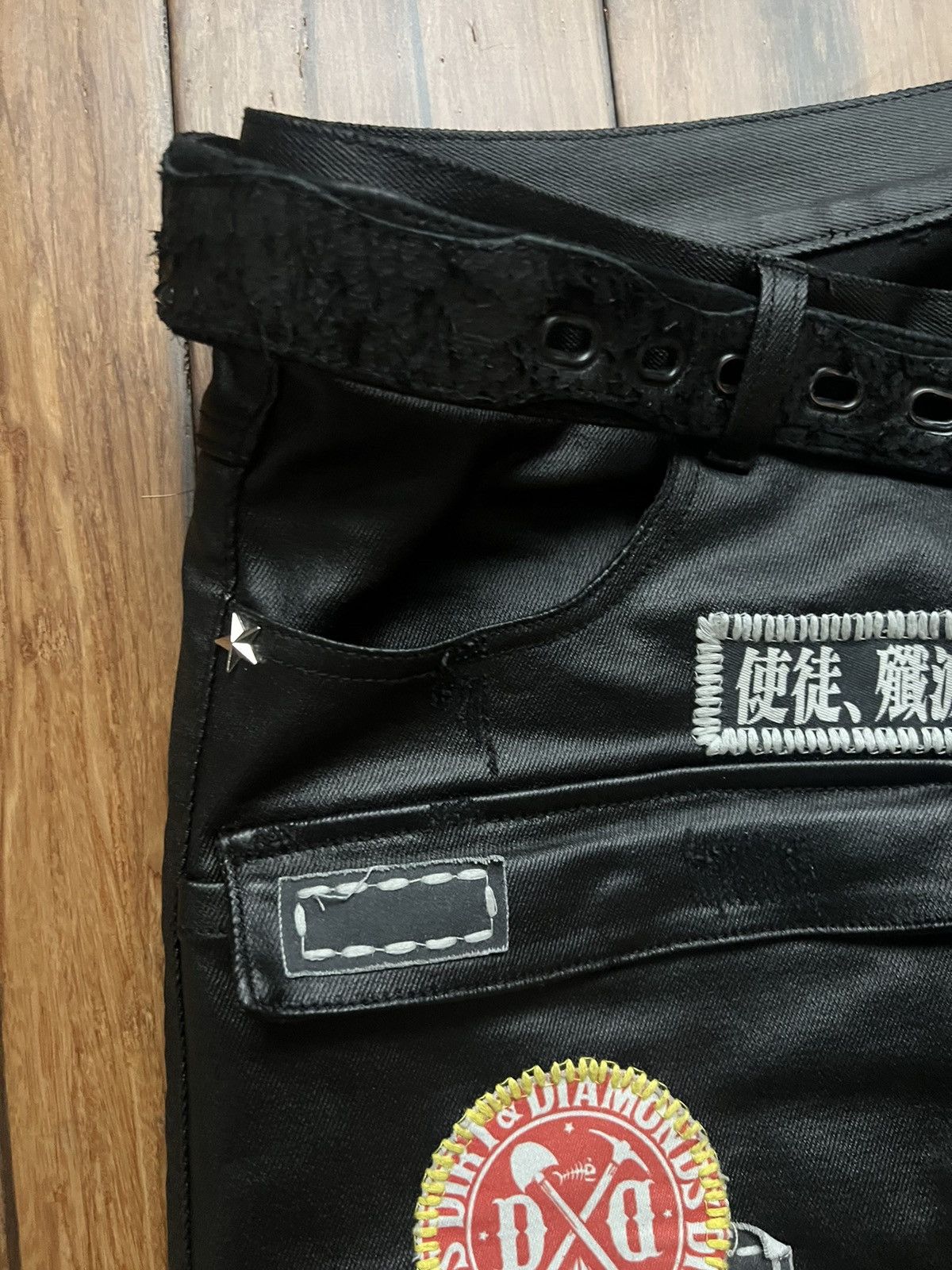 Missing Since Thursday MST Black Tar Punk Patchwork Denim City Morgue Size US 36 / EU 52 - 6 Thumbnail