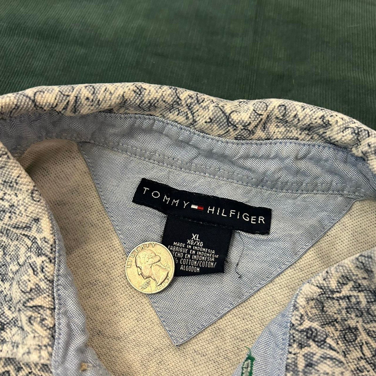 Tommy Hilfiger Rare vintage tommy button up Size US XL / EU 56 / 4 - 2 Thumbnail