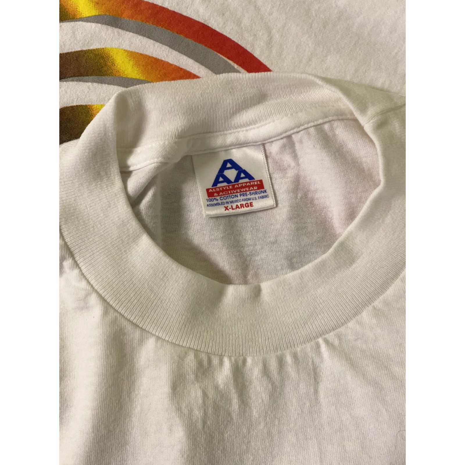 Doublet NOS VTG SCHNAPPS Liqueur Tattoo Your Tongue Double Sided Shirt White XL Men T-Shirt Cotton Short Sleeve Vintage Alstyle Hip Hop Liquor Promo 80s 90s Size US XL / EU 56 / 4 - 5 Thumbnail