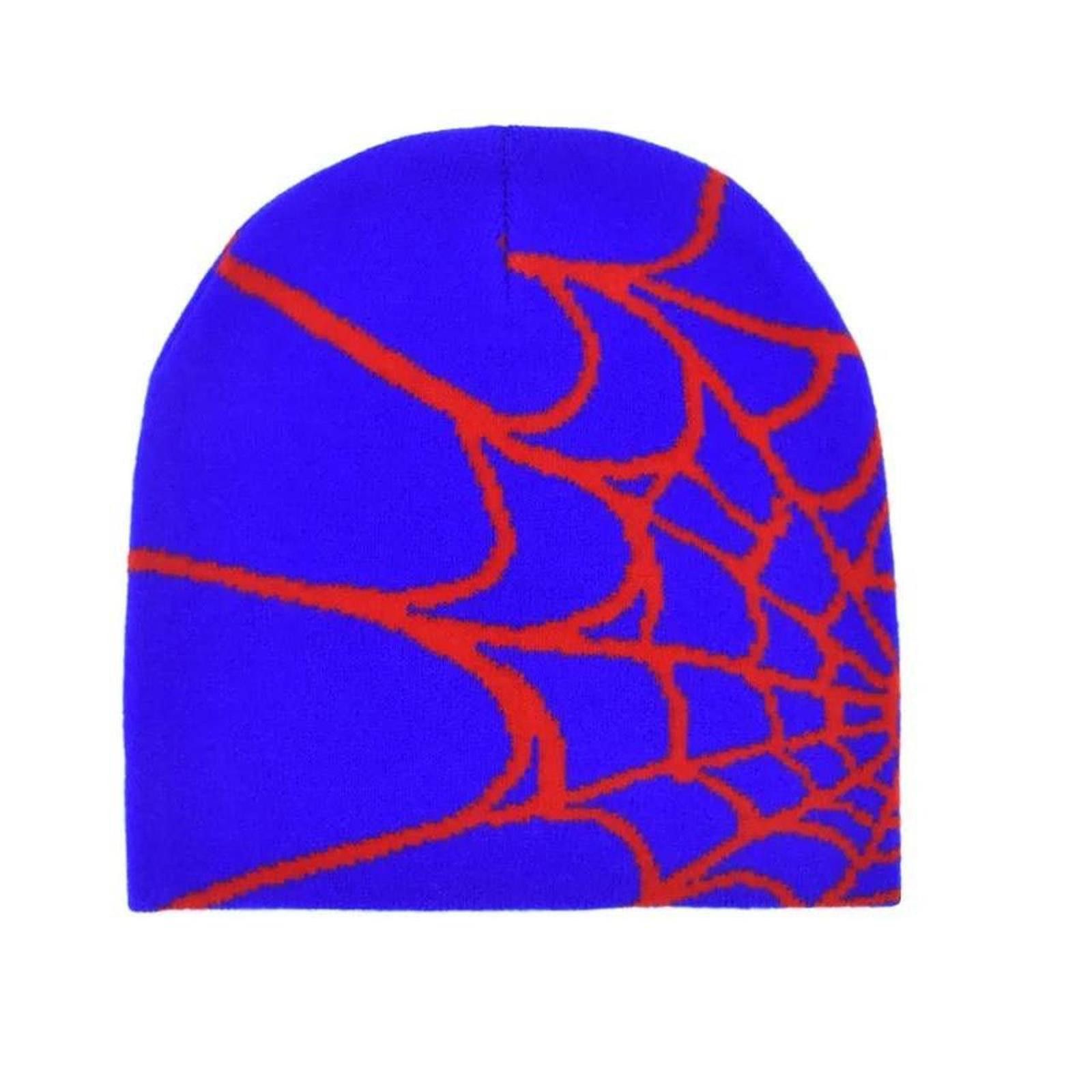 Stussy Stussy Like Spiderweb Beanie Blue And Red Size ONE SIZE - 1 Thumbnail