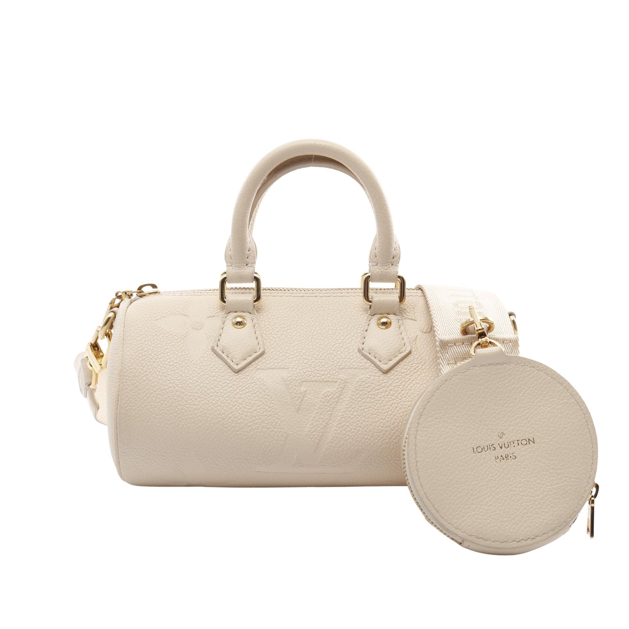 Louis Vuitton Papillon Bb Monogram Empreinte Claim Handbag Leather Ivory