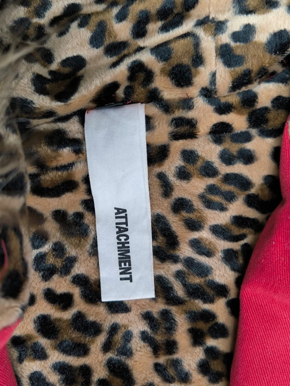 Attachment × Japanese Brand × Kazuyuki Kumagai Attachment Red Jacket Attacment with Lining Leopard Size M / US 6-8 / IT 42-44 - 5 Thumbnail
