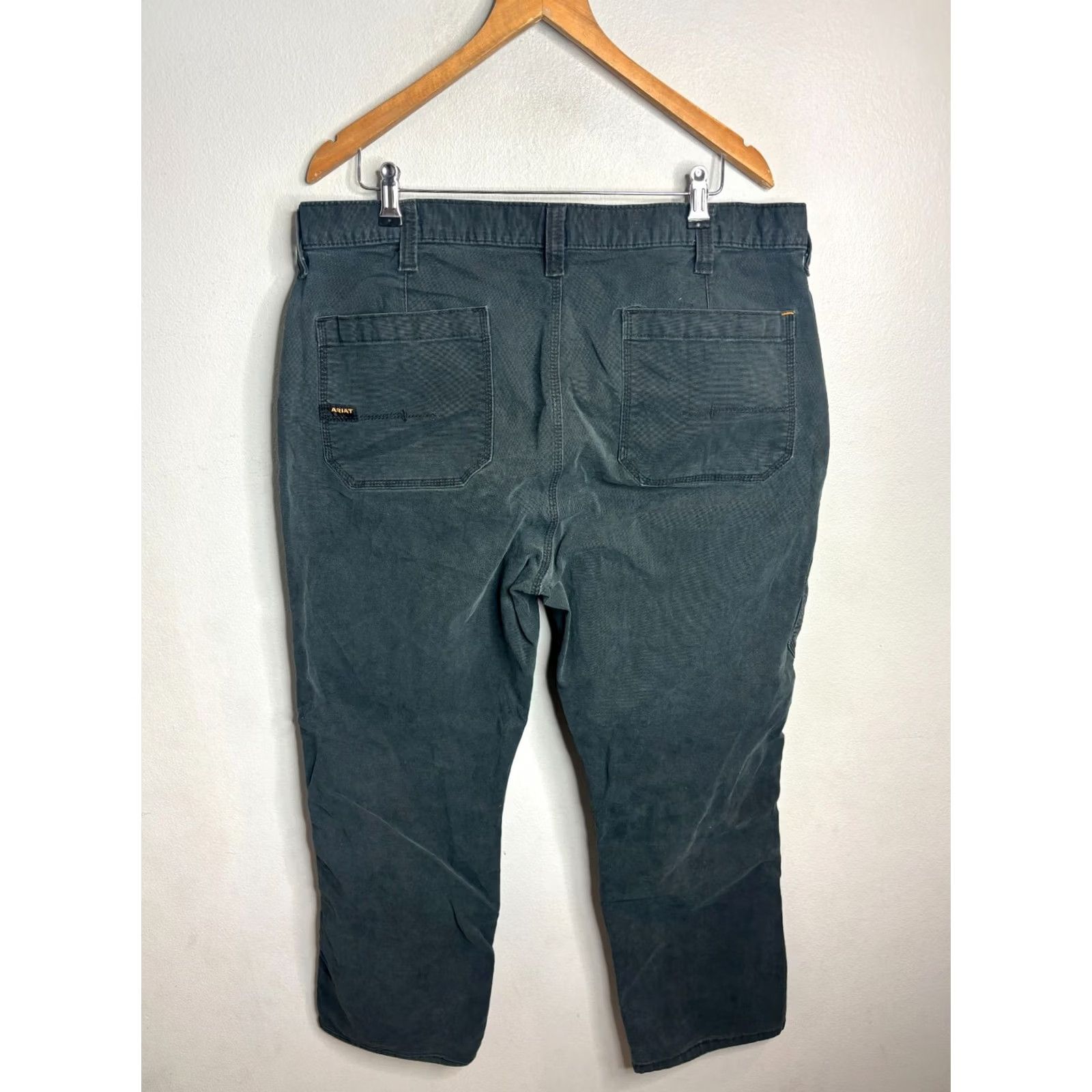 Ariat ARIAT Rebar Pants Mens Relaxed Straight Leg Double Knee Durastar 38x30 Black Size US 38 / EU 54 - 7 Thumbnail