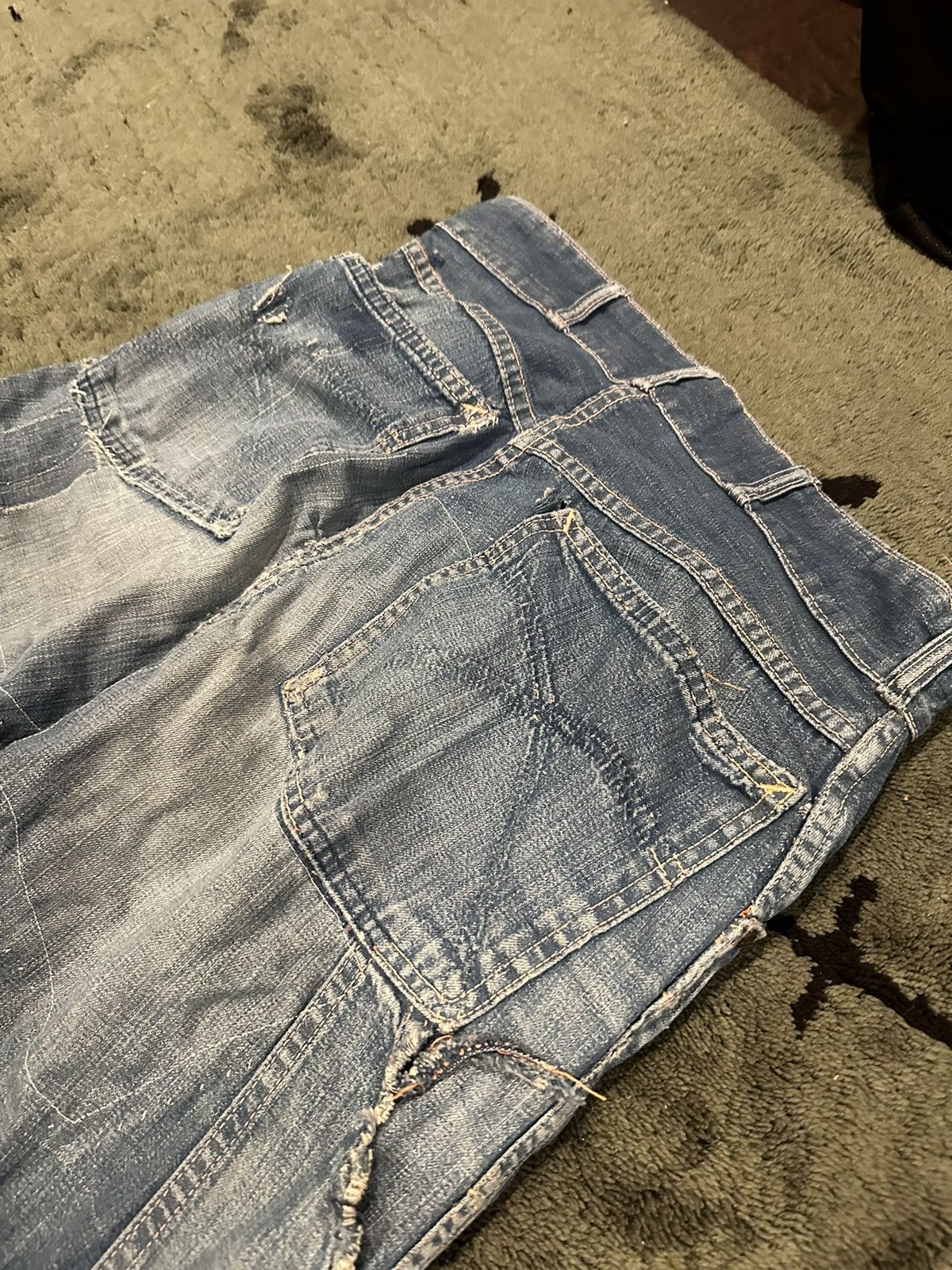 Lee × Levi's × Vintage Vintage 1960’s Big Smith Distressed and Repaired Denim Size US 30 / EU 46 - 4 Thumbnail
