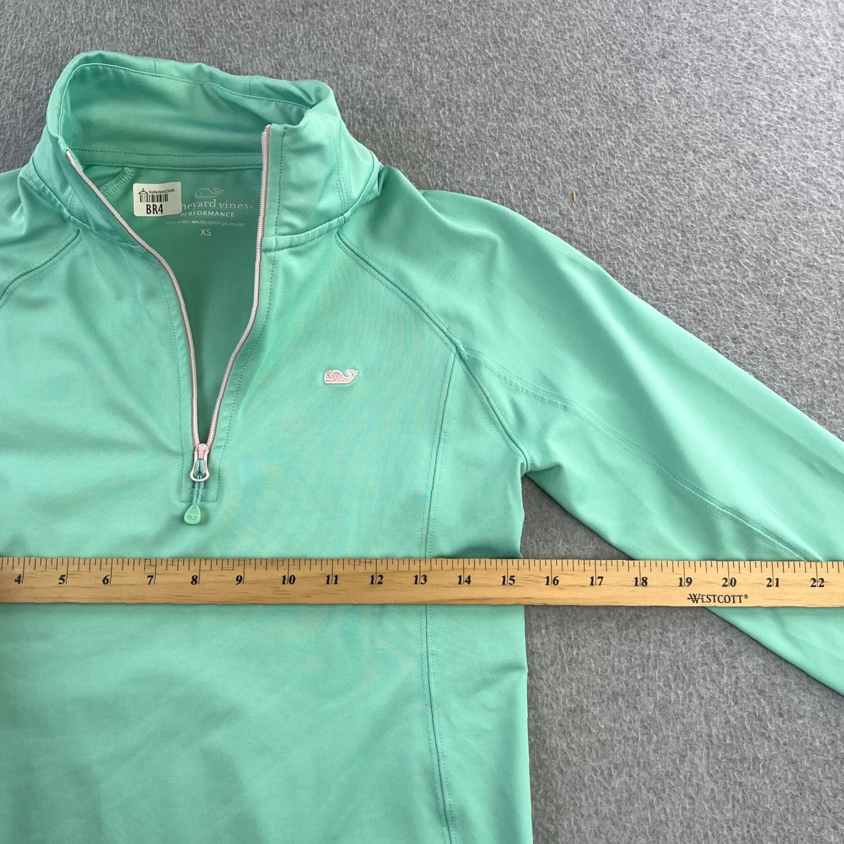 Vineyard Vines VINEYARD VINES Pullover Womens XS Green Performance Half Zip Athletic Lightweight Shirt Size XS / US 0-2 / IT 36-38 - 7 Thumbnail