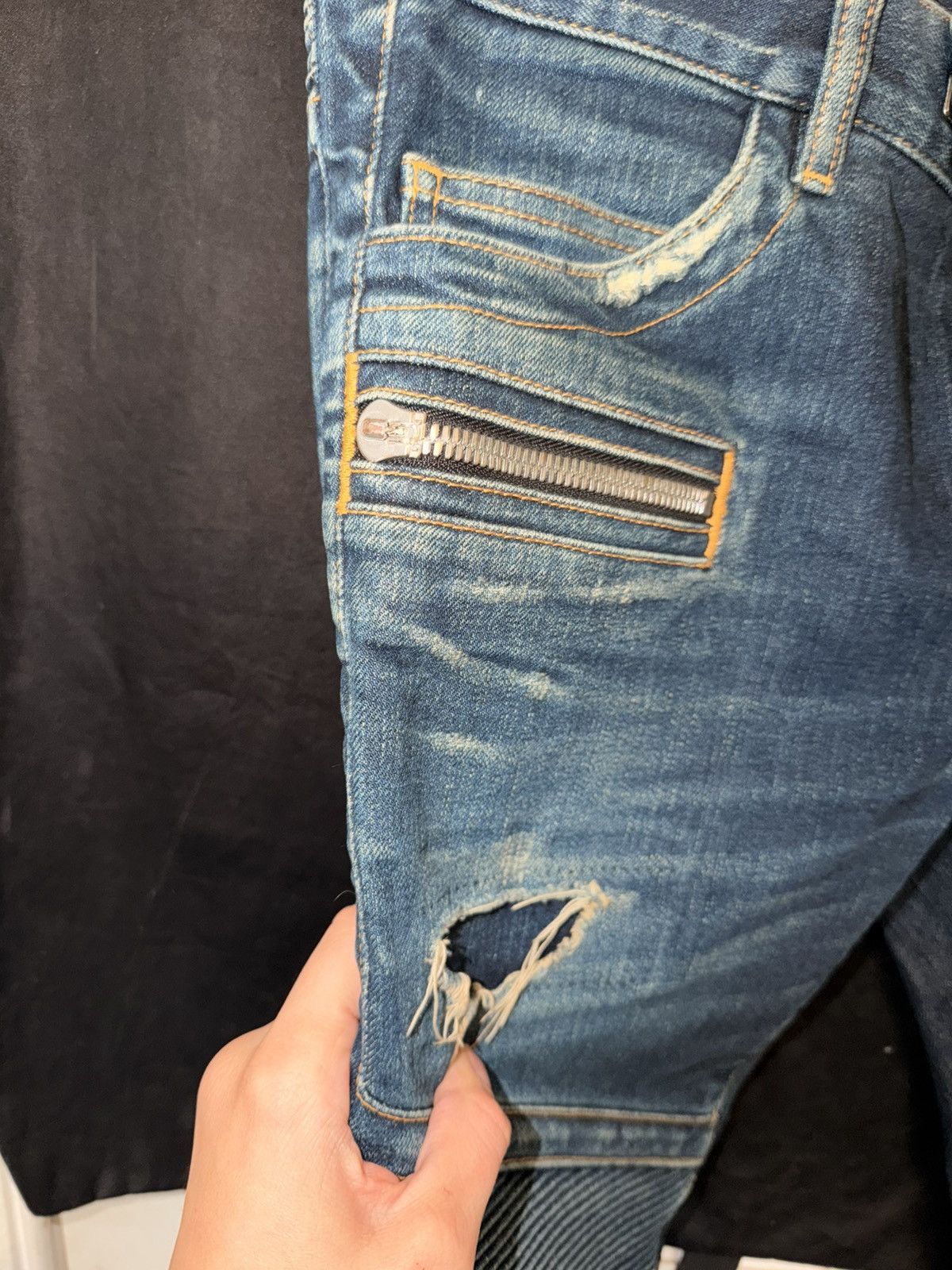 Balmain Balmain Biker Denim MIJ 31 Size US 31 - 4 Thumbnail