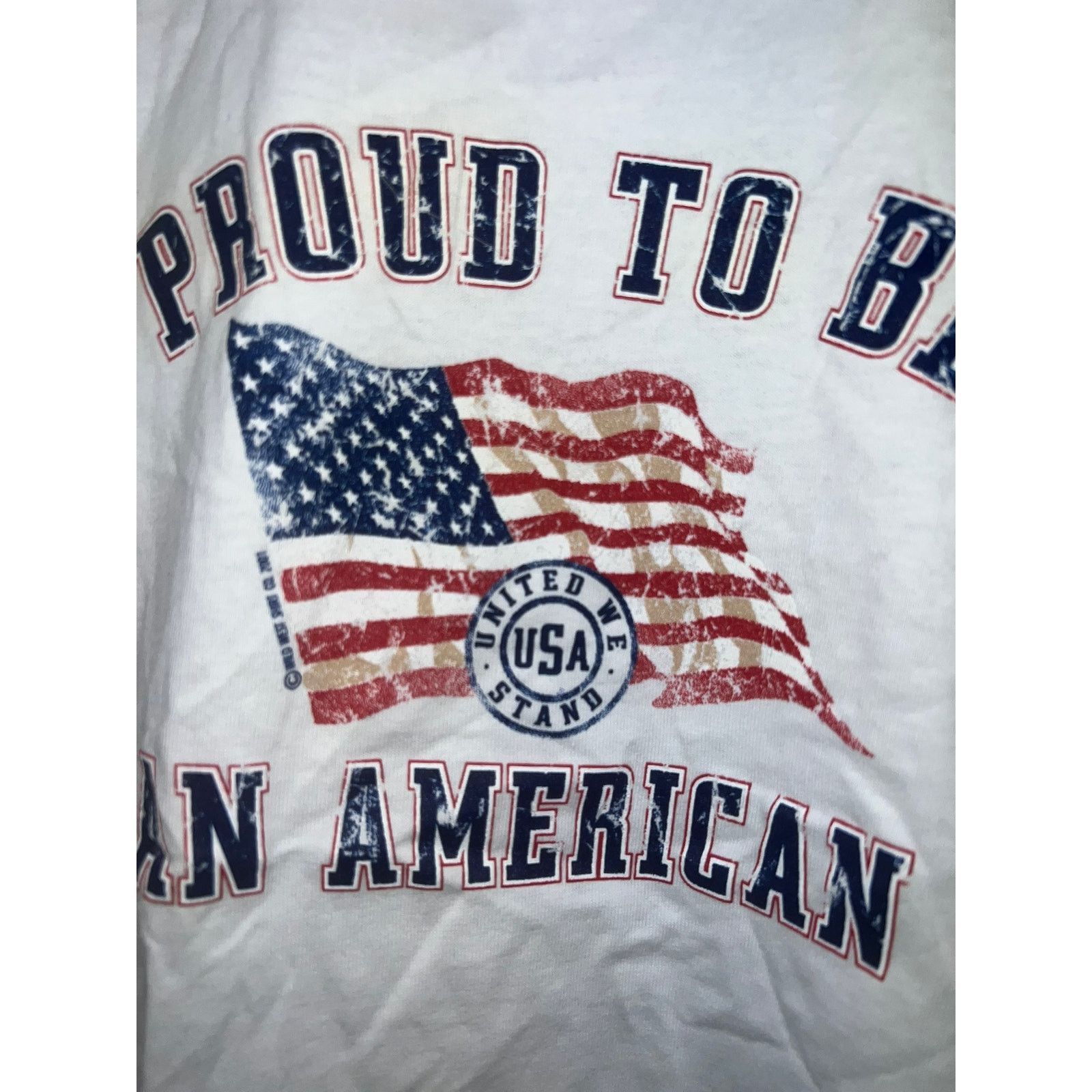 Jerzees Vintage America Shirt Proud To Be An American Flag USA Shirt Size US S / EU 44-46 / 1 - 3 Thumbnail