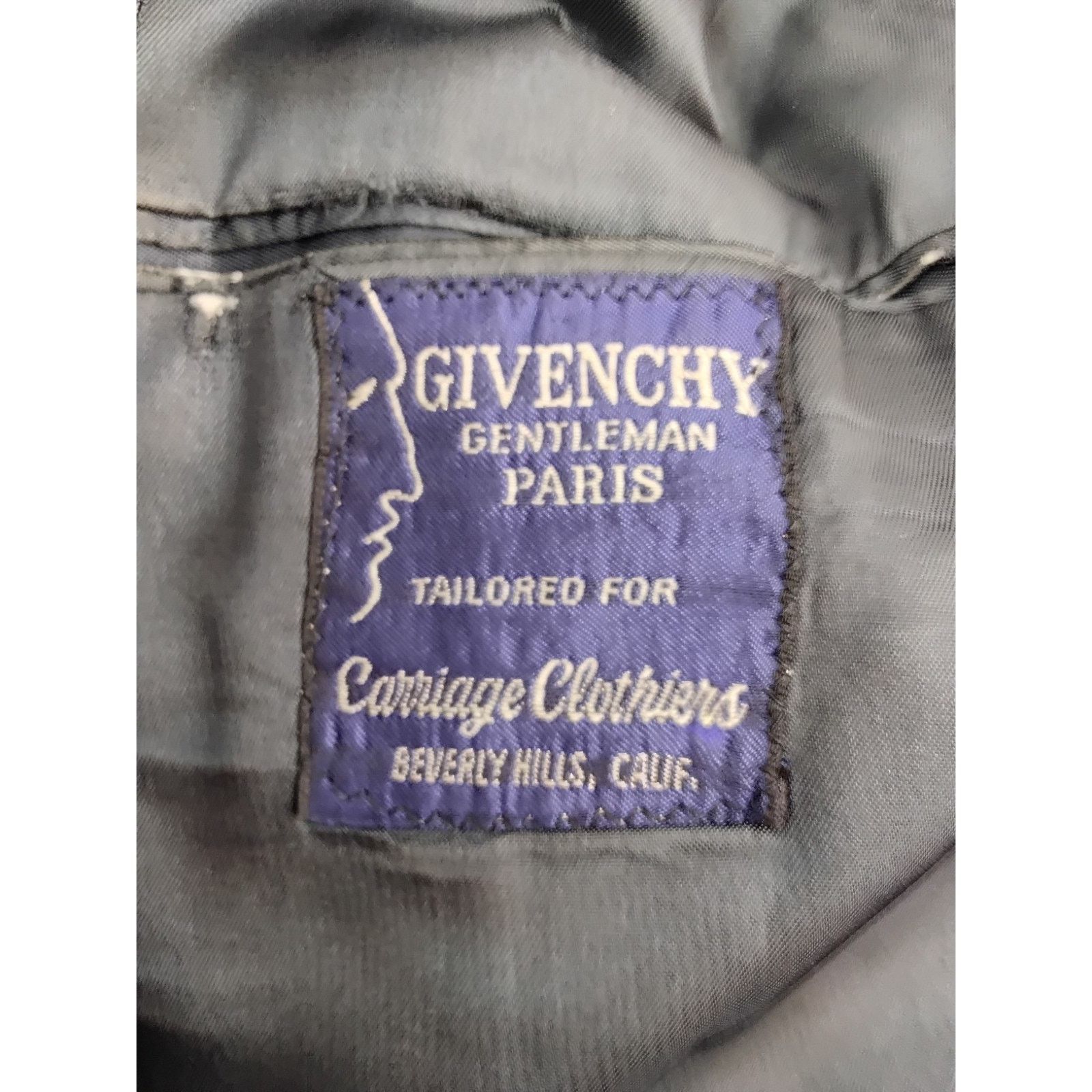 Givenchy Givenchy Blazer Men's 41" Chest Navy Pinstripe VTG 1970s Size 42R - 13 Thumbnail