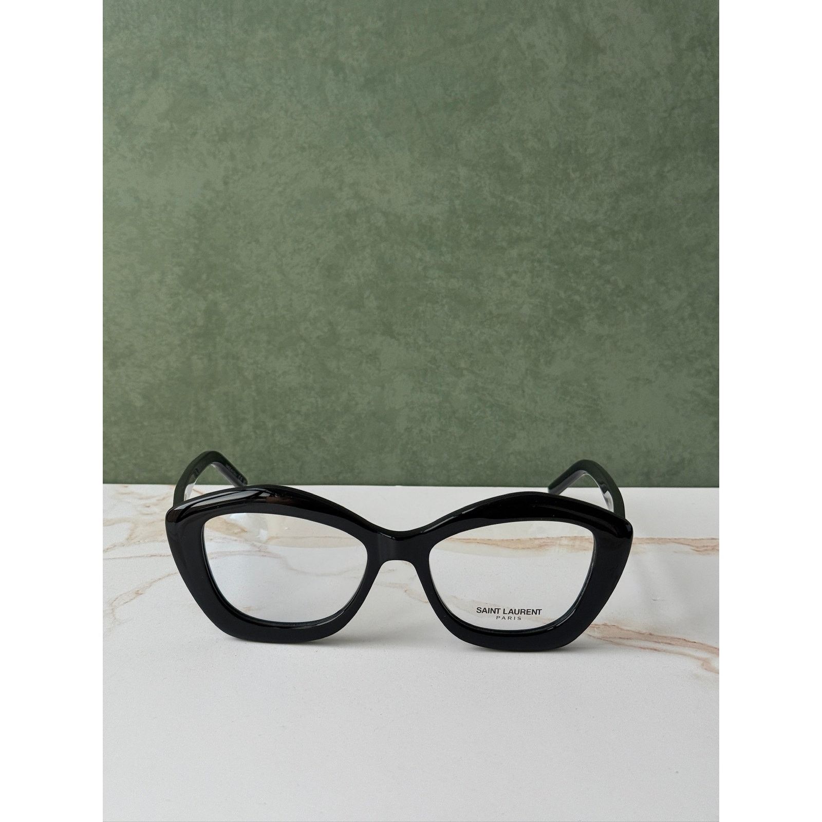 Saint Laurent Paris NEW Saint Laurent SL68 OPT Black Thick Rim Eyeglasses Frames Size ONE SIZE - 5 Thumbnail