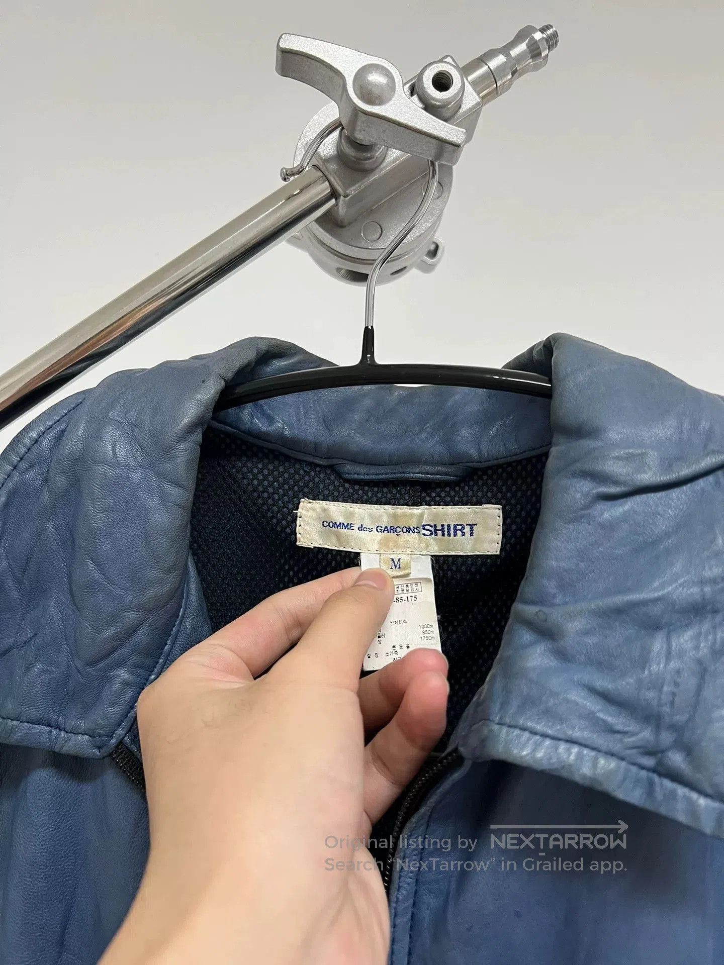Comme des Garcons Comme des Garçons Blue Leather Jacket. Size US M / EU 48-50 / 2 - 6 Thumbnail