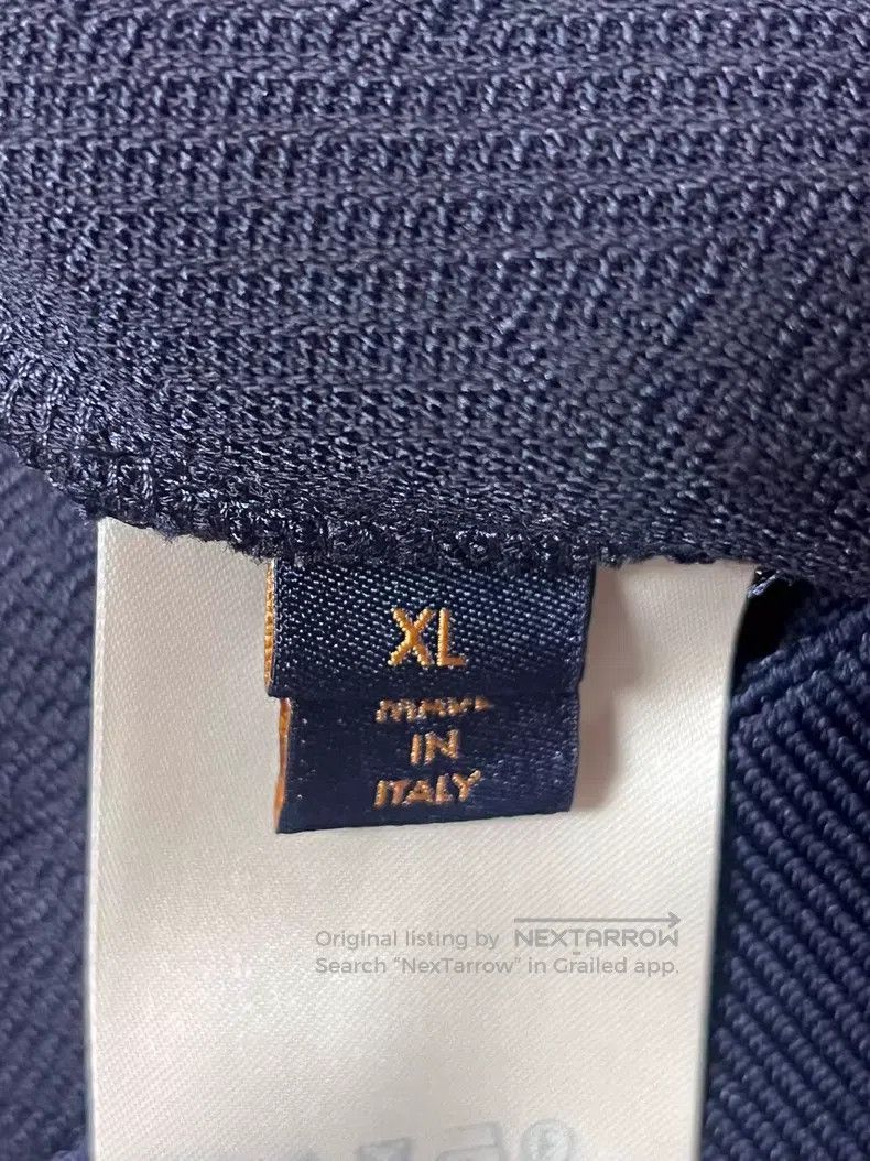 Louis Vuitton Louis Vuitton Navy Blue Embossed Full Zip Jacket Size US XL / EU 56 / 4 - 3 Thumbnail