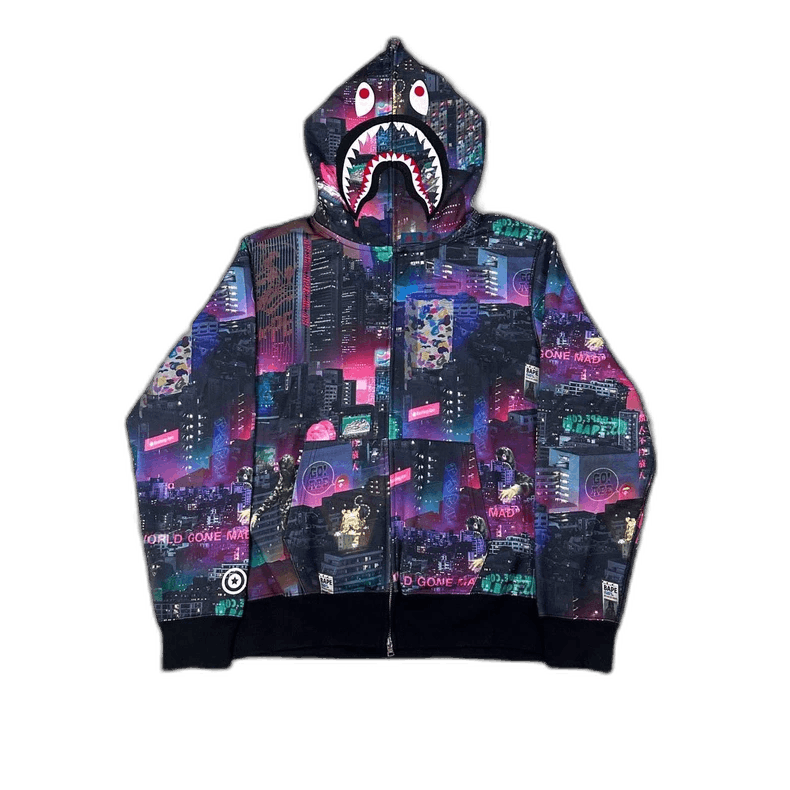 Bape BAPE Shark Camo Embroidery Hoodie Jacket Size US XL / EU 56 / 4 - 1 Thumbnail