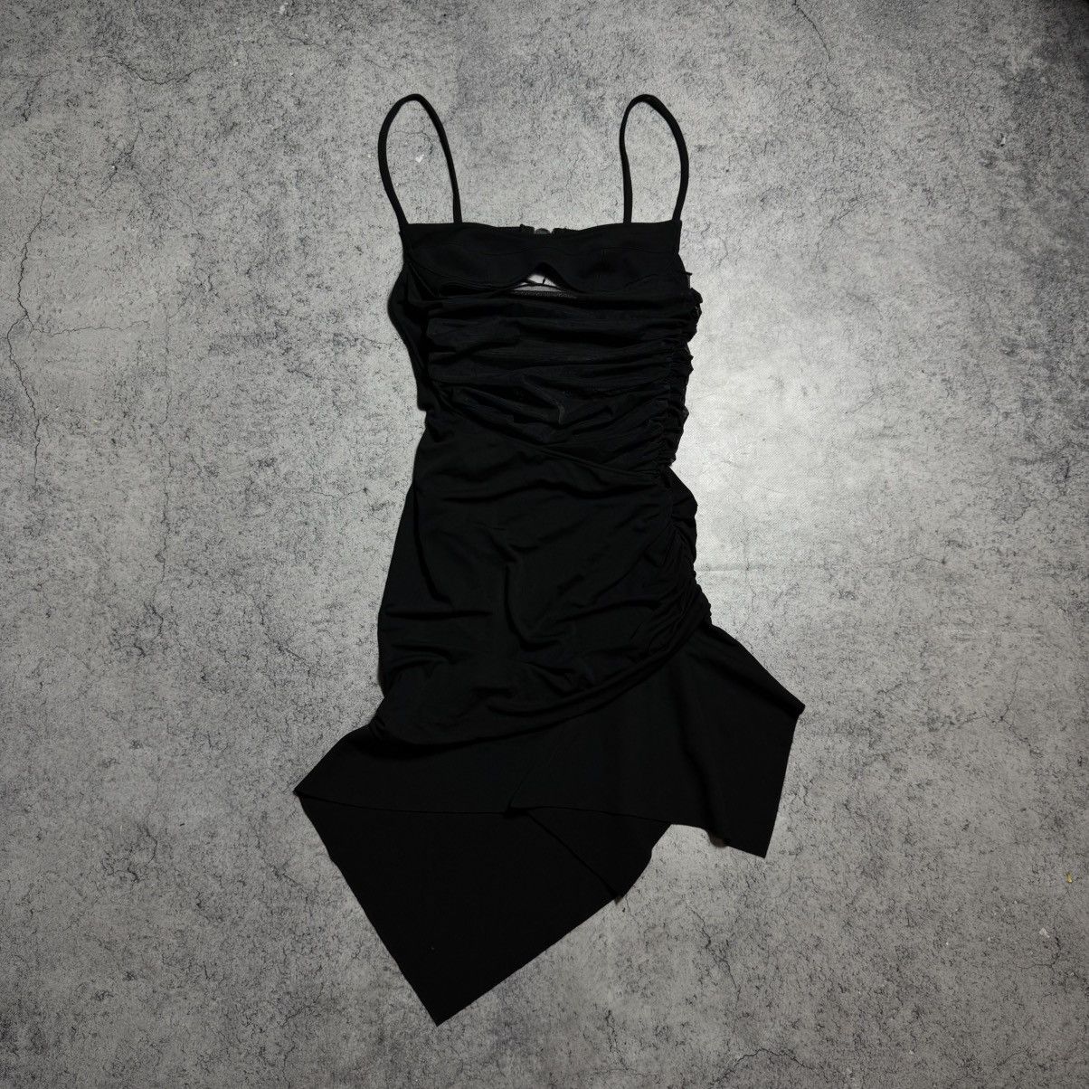 knee length dresses for ladies Mugler H&M Wool Mini Dress Black  Side Kicks