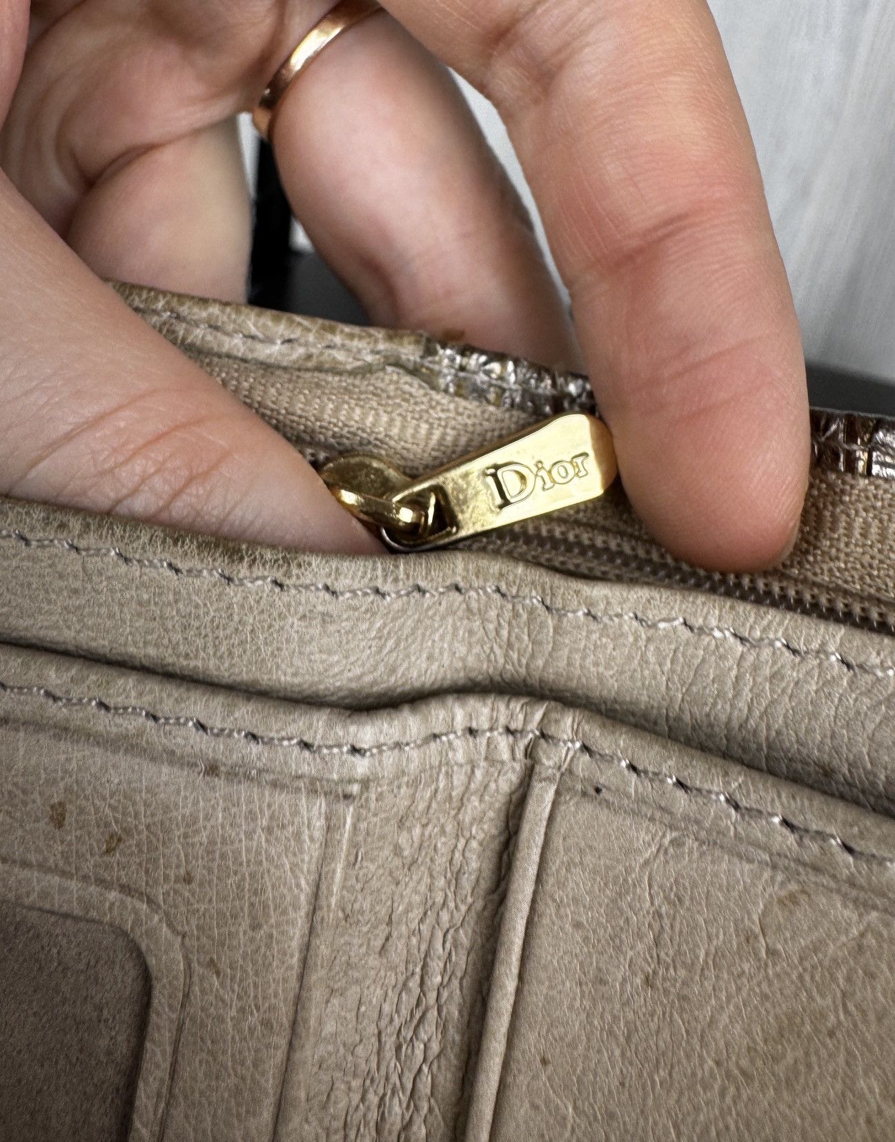 Christian Dior Monsieur Christian Dior Paris Gold/Silver Genuine Leather wallet Size ONE SIZE - 11 Thumbnail