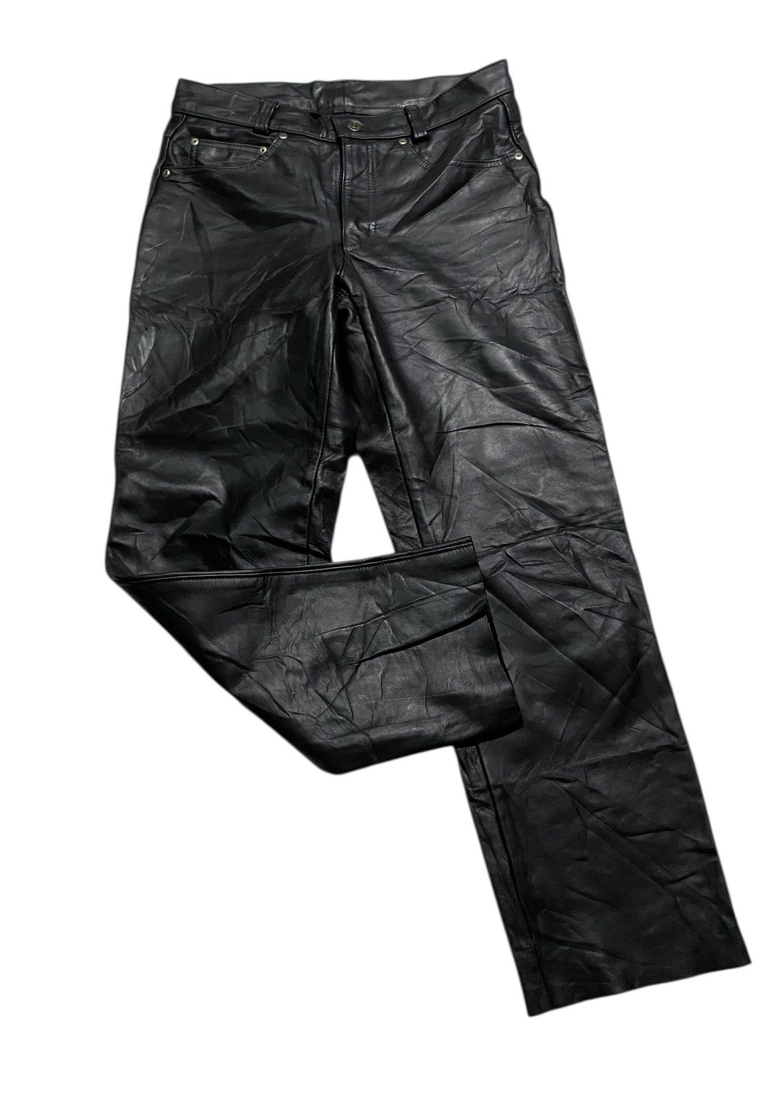 Schott Vintage Schott Leather Pants Size US 34 / EU 50 - 2 Thumbnail