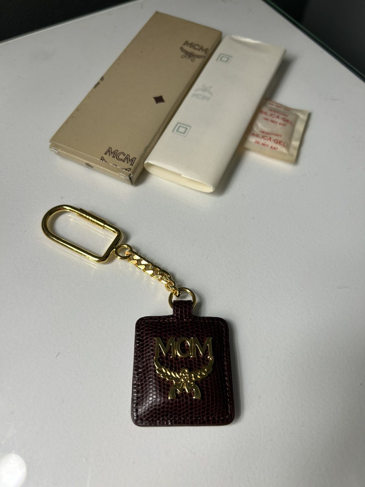 MCM MCM Brown Pebbled Leather Keychain Size ONE SIZE - 4 Thumbnail
