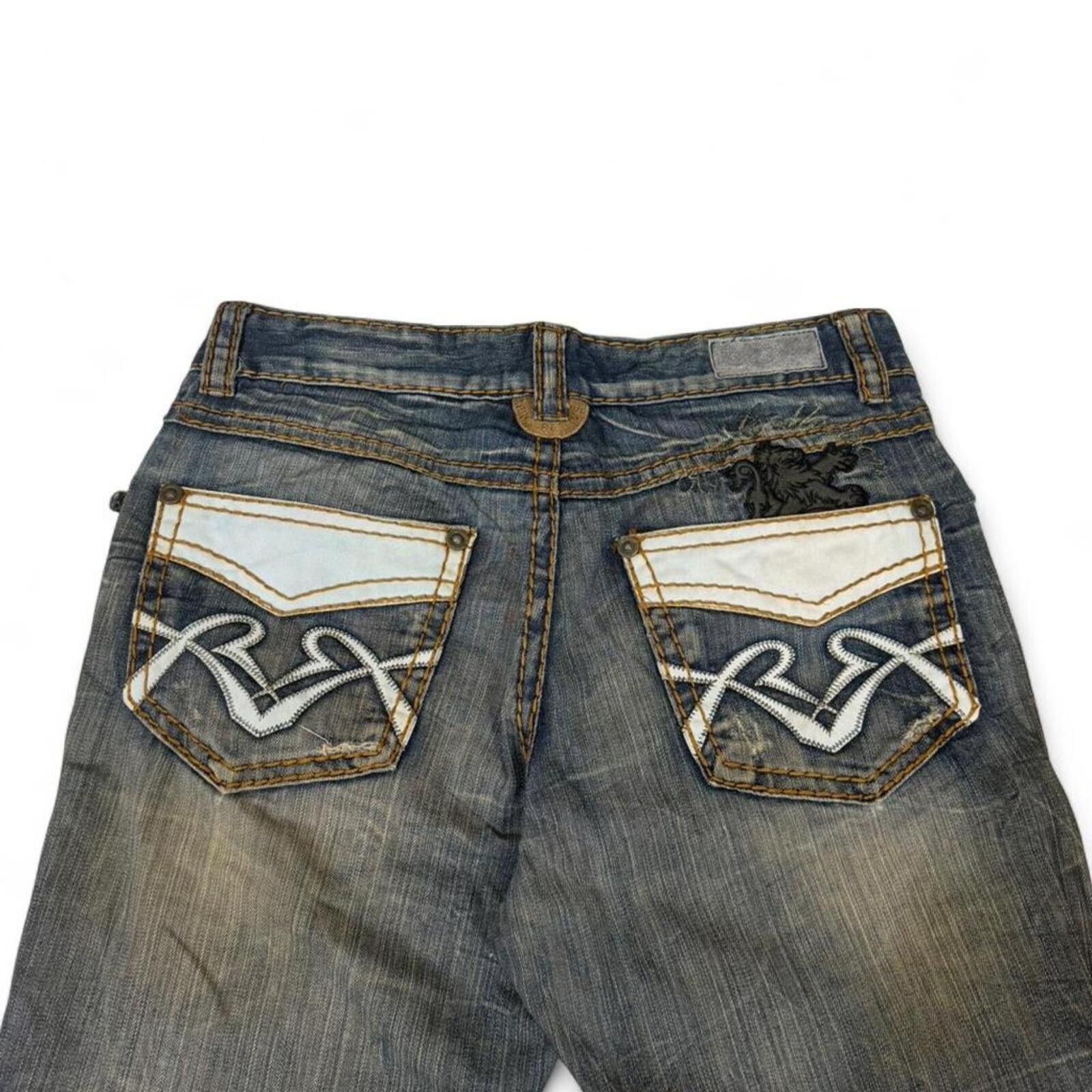 True Religion Vintage EXR mud wash denim jeans with back pockets design Size 34" / US 12 / IT 48 - 3 Thumbnail