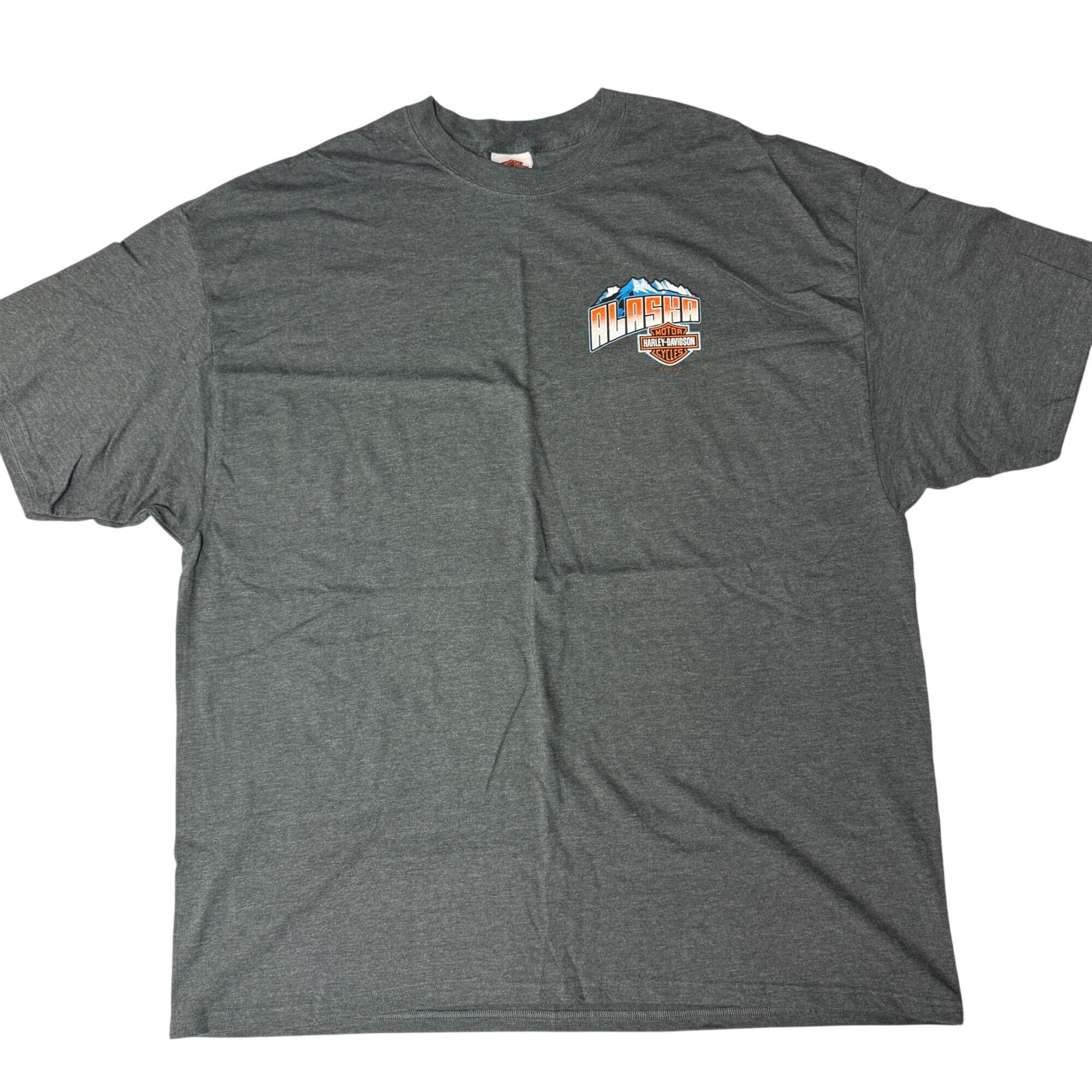 Harley Davidson NEW Anchorage ALASKA Blue SNOWY MOUNTAIN Motorcycle T Shirt Size US XXL / EU 58 / 5 - 3 Thumbnail