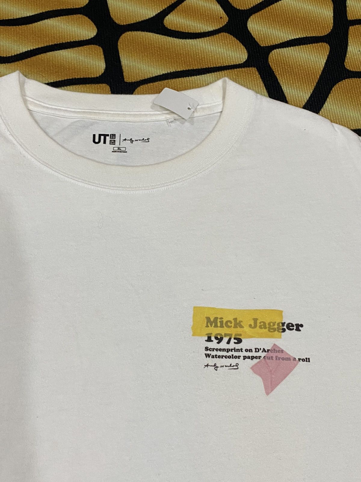 Andy Warhol × The Rolling Stones × Uniqlo RARE UNIQLO ANDY WARHOL MICK JAGGER WHITE TEE Size US XL / EU 56 / 4 - 8 Thumbnail