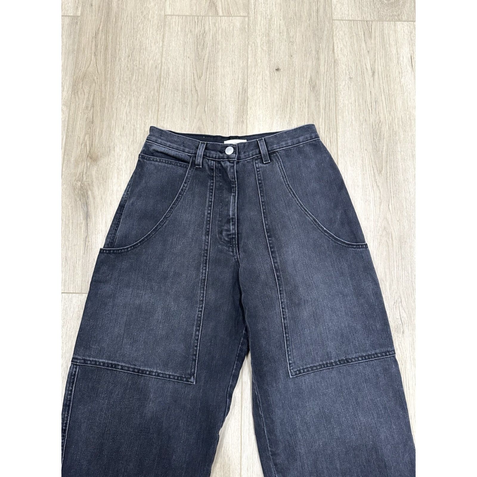 Vintage VINTAGE? No. James Street Co Jeans Women Barrell Fit Wide Black Gray Size 28x26 Size 28" / US 6 / IT 42 - 4 Thumbnail