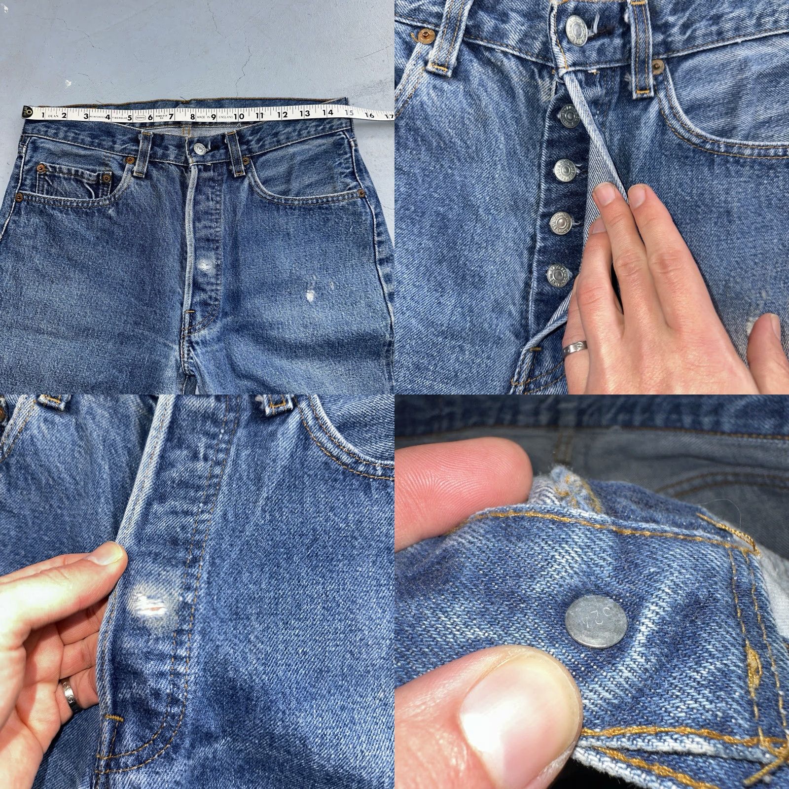 Levi's Vintage Levi's 501 XX Jeans Men 32x32 Mid Rise Light Wash 80s Redline Selvedge Durable Straight Classic Denim Size US 32 / EU 48 - 8 Thumbnail