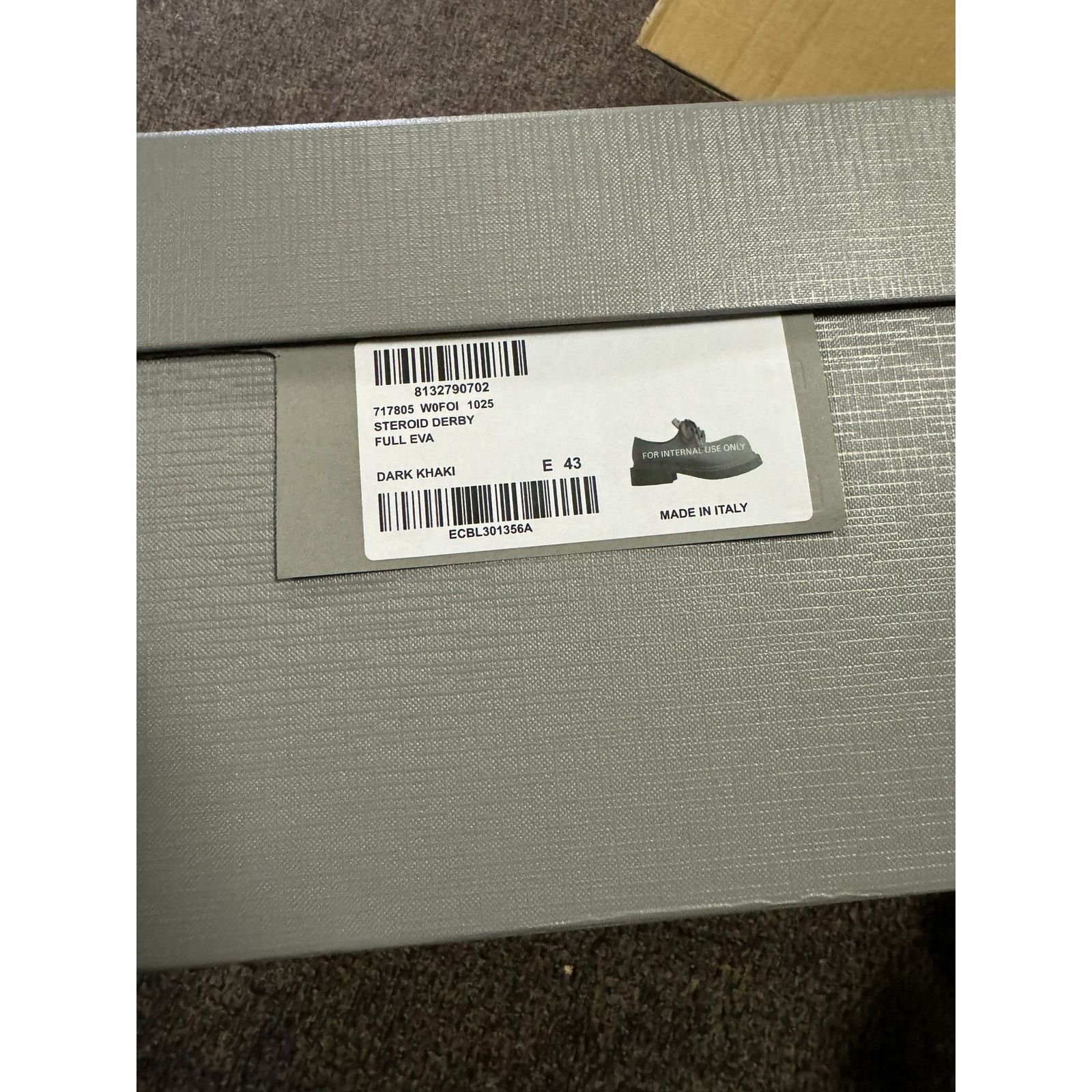 Balenciaga o1rshd1 Full Eva Steroid Derby in Dark Khaki Size US 10 / EU 43 - 19 Thumbnail