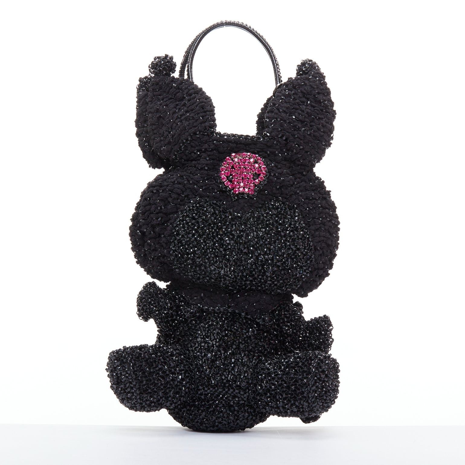 ANTEPRIMA rare ANTEPRIMA SMy Melody Kuromi Sanrio black wire pink crystal skull tote bag Size ONE SIZE - 1 Thumbnail