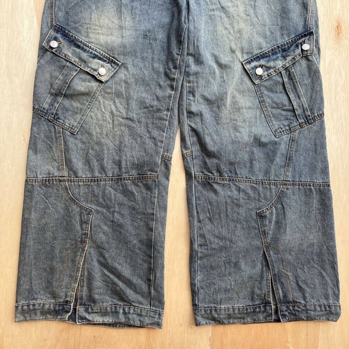 Shein SHIEN CARGO DENIM LOOSE MUD WASHED RARE VINTAGE PANTS Size US 40 / EU 56 - 3 Thumbnail