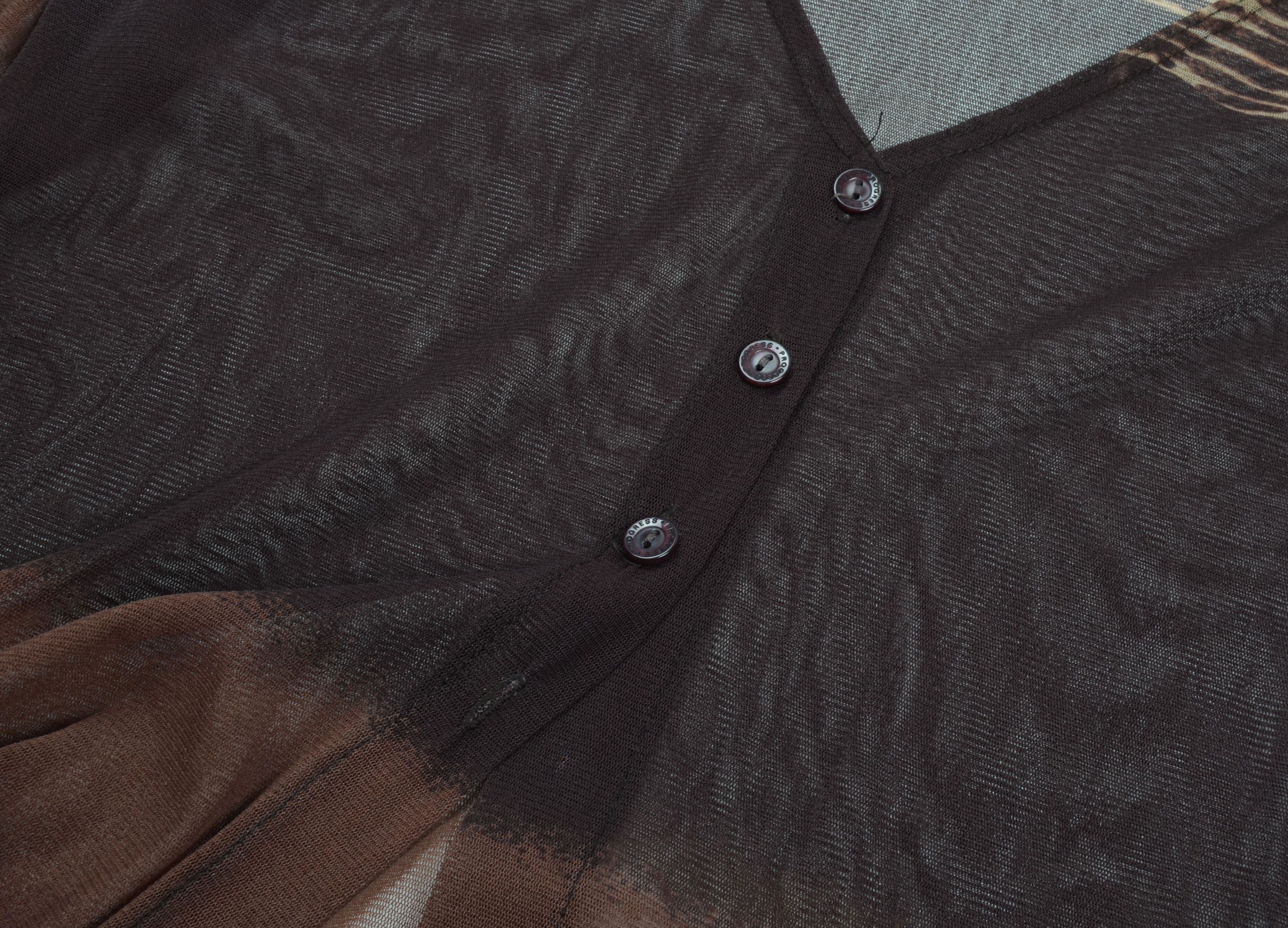 Other Vintage Progress Y2K Coquette Mesh V-Neck Long Cardigan Size M / US 6-8 / IT 42-44 - 9 Thumbnail