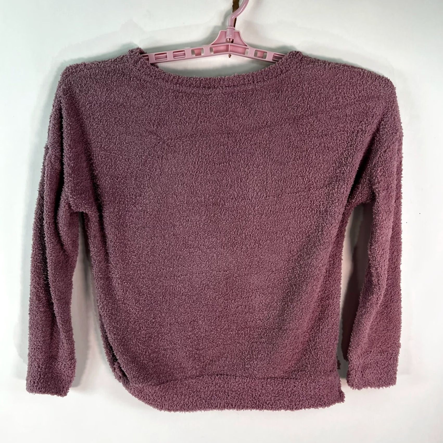 Vintage Stars Above Womens XS Pink Long Sleeve Open-Knit Fuzzy Cape Boat Neck Geometric Chiffon Polyester Sweater Knit Polyester XS Size XS / US 0-2 / IT 36-38 - 5 Thumbnail