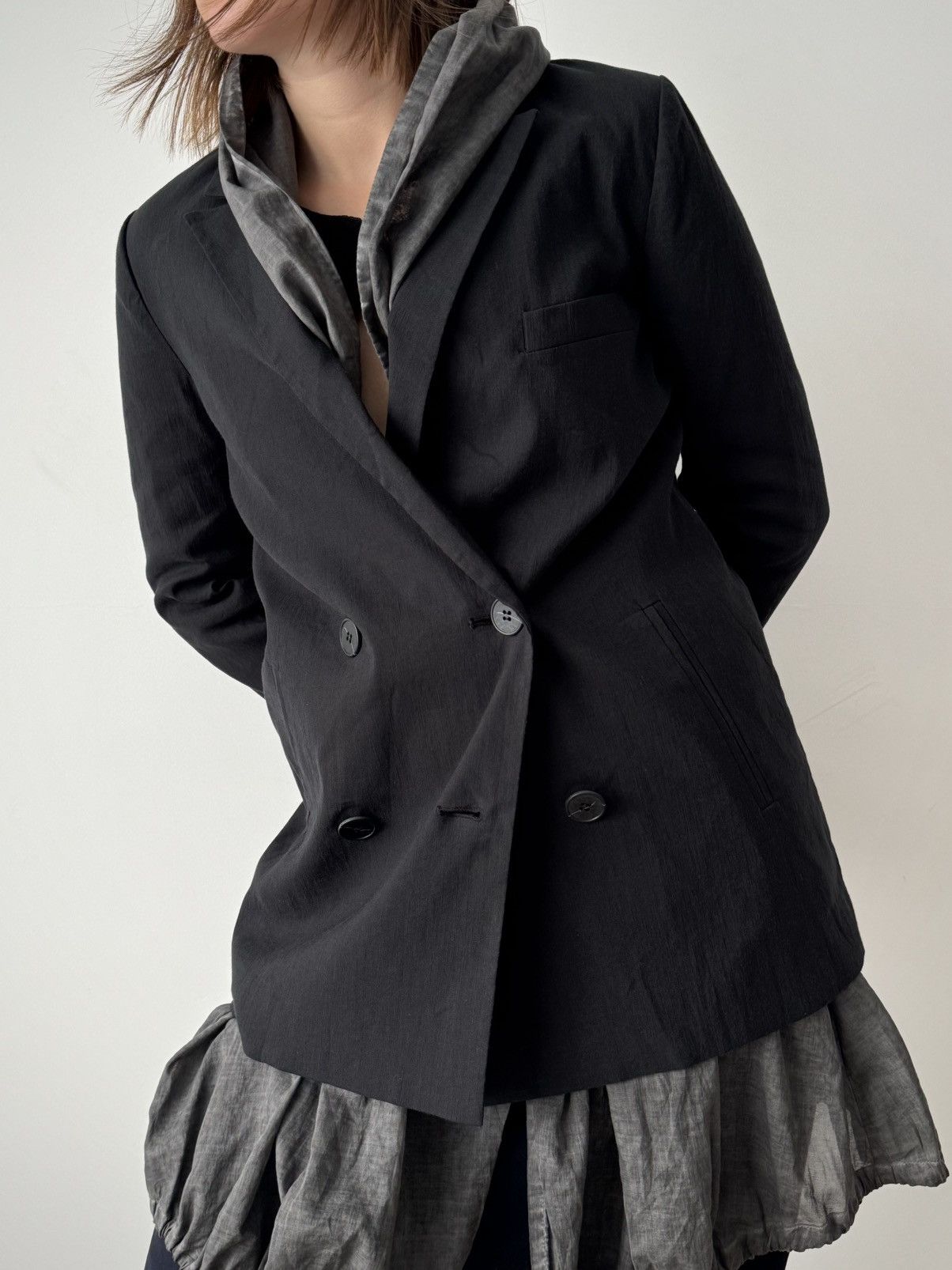 Designer Jenni Kayne ‘Jones’ Women’s Double Breasted Black Blazer Size M / US 6-8 / IT 42-44 - 1 Thumbnail