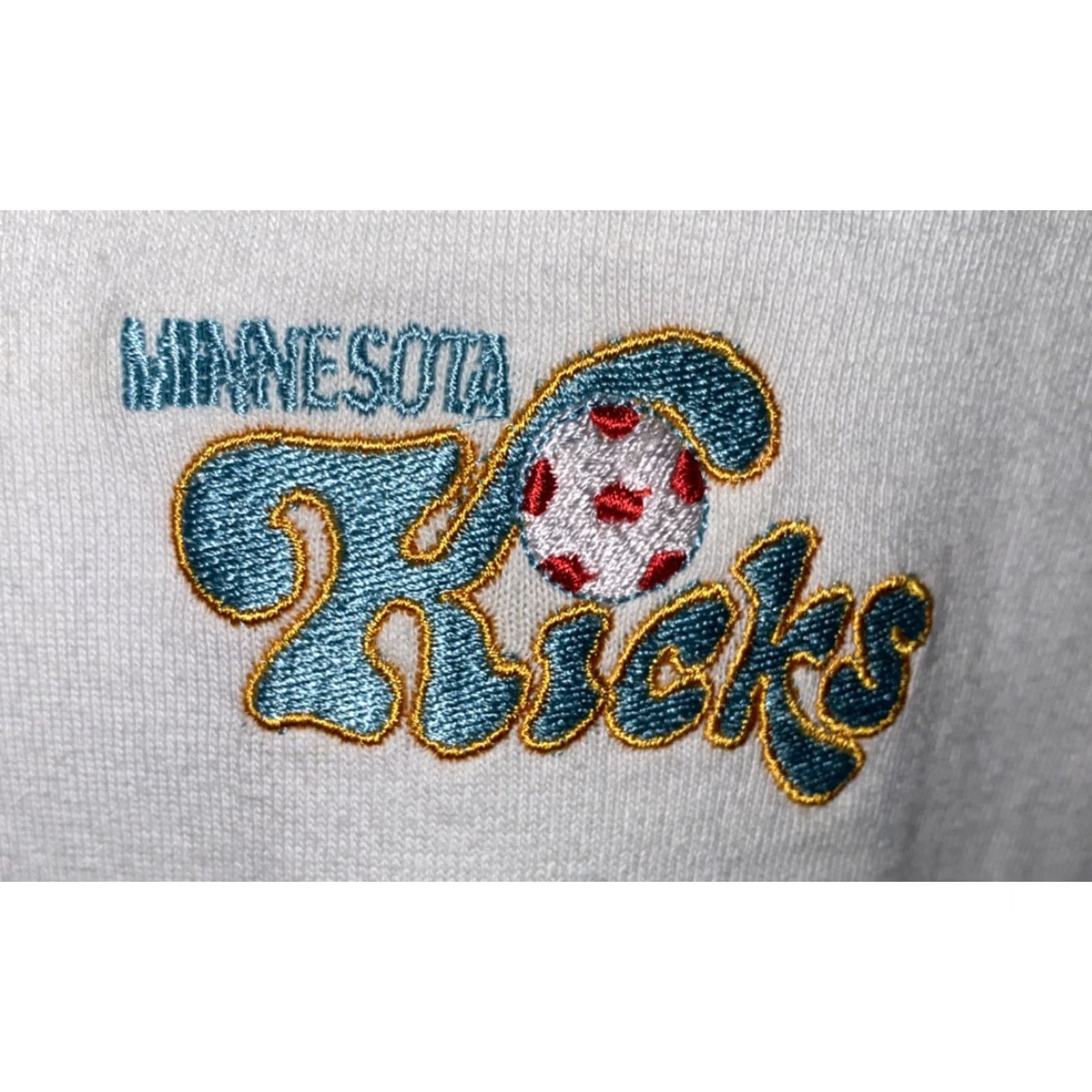 Toffs VINTAGE Toffs Minnesota Kicks Soccer Polo Shirt V-Neck Mens S White/Navy Blue NWT Size US S / EU 44-46 / 1 - 3 Thumbnail