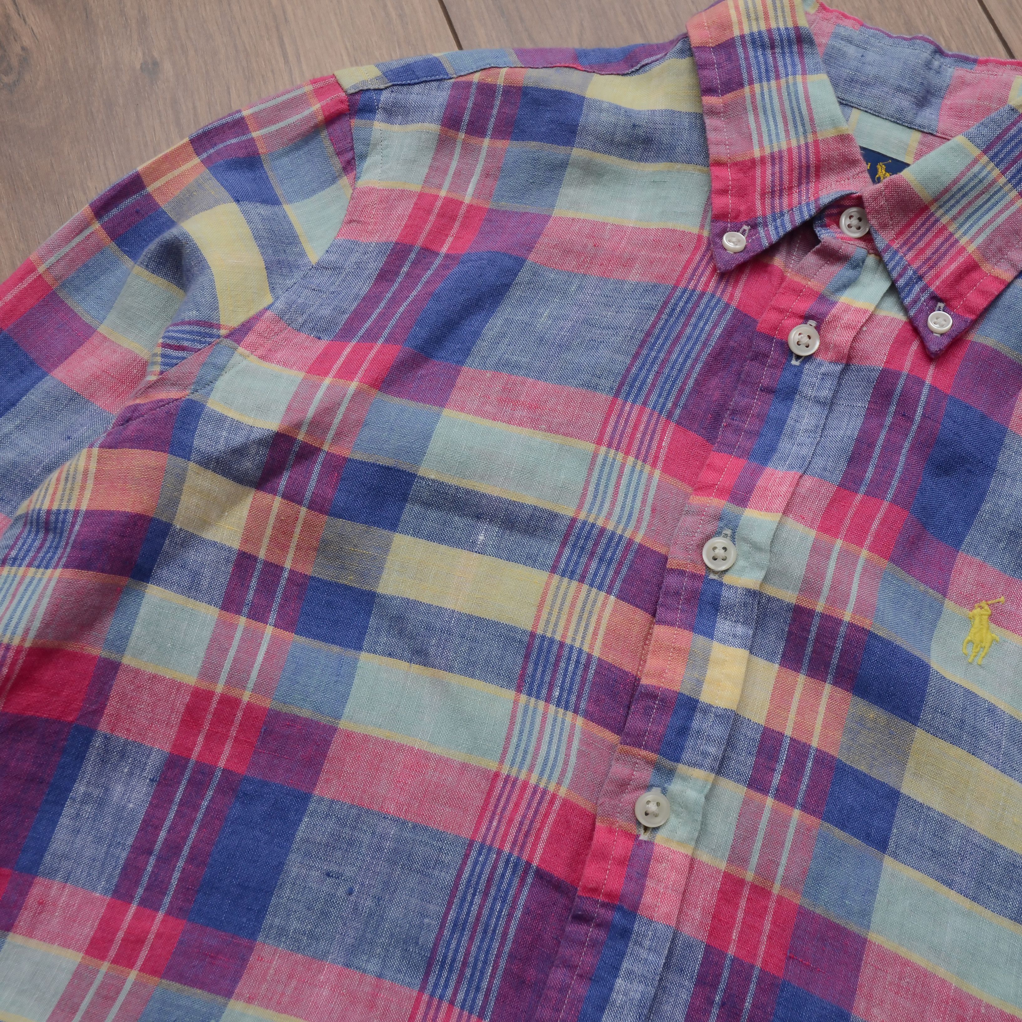 Ralph Lauren Ralph Lauren 100% Linen Checked Shirt Pink Multicolor Size S Size S / US 4 / IT 40 - 9 Thumbnail