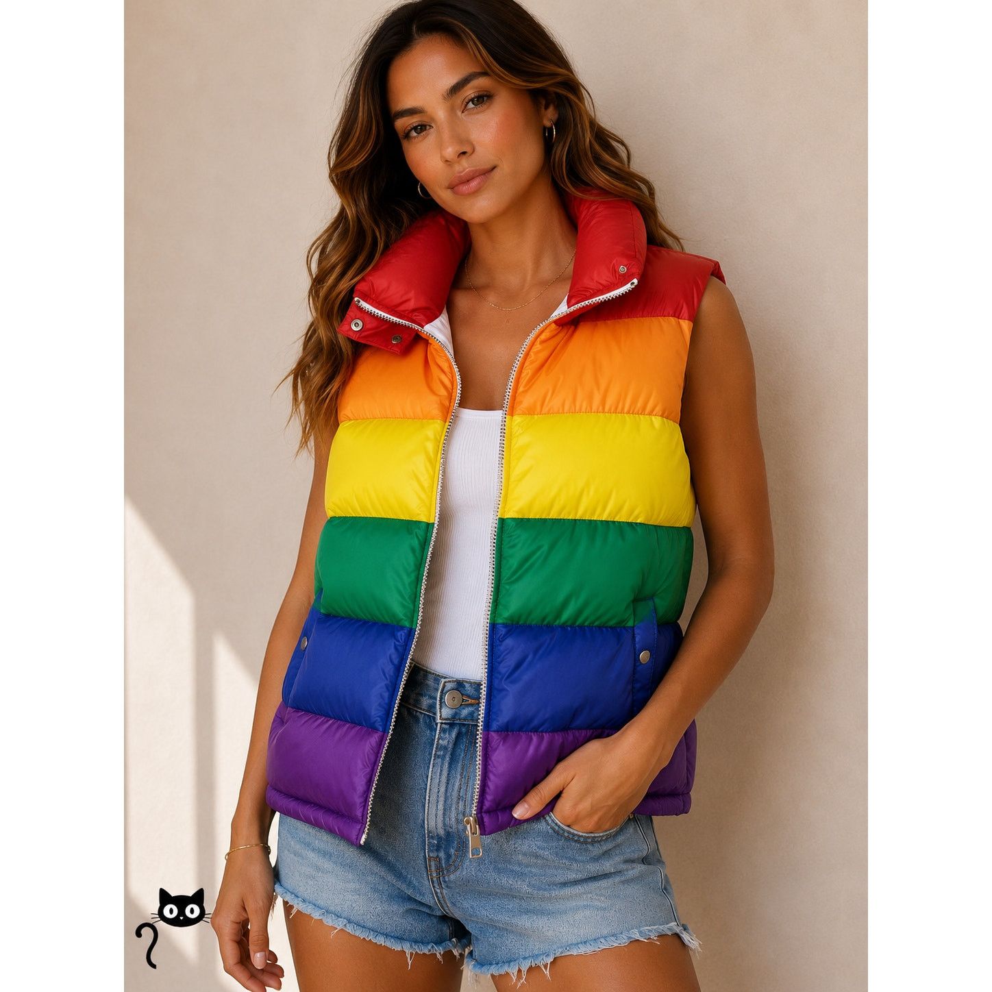 Burberry RARE Burberry Rainbow Stripe Quilted Puffer Vest Zip S Size S / US 4 / IT 40 - 4 Thumbnail