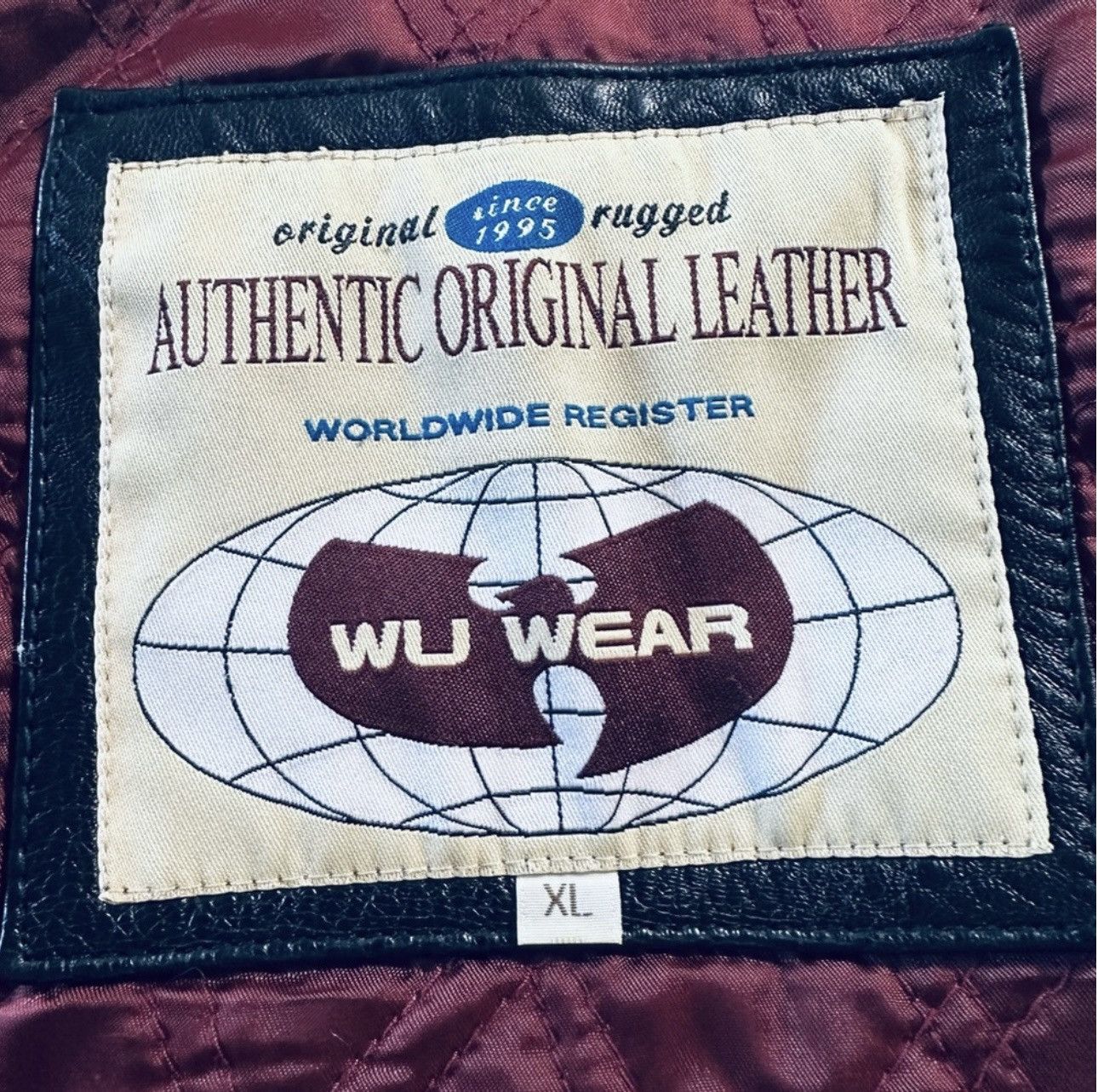 Wu-Tang Clan Wu-Wear USA Authentic Original Leather Vintage 90s Jacket Size US XL / EU 56 / 4 - 12 Thumbnail