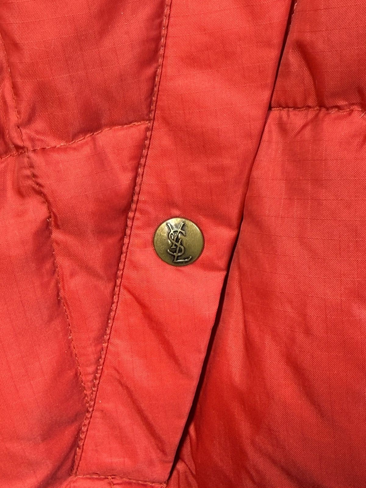 Yves Saint Laurent Winter YSL Down Jacket Puffer Red Bomber Heavy Coat Size US XL / EU 56 / 4 - 4 Thumbnail