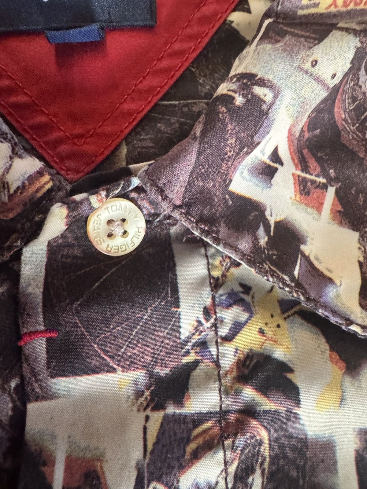 Tommy Hilfiger Vintage Tommy Short button up dirt bike all over print Size US XL / EU 56 / 4 - 3 Thumbnail