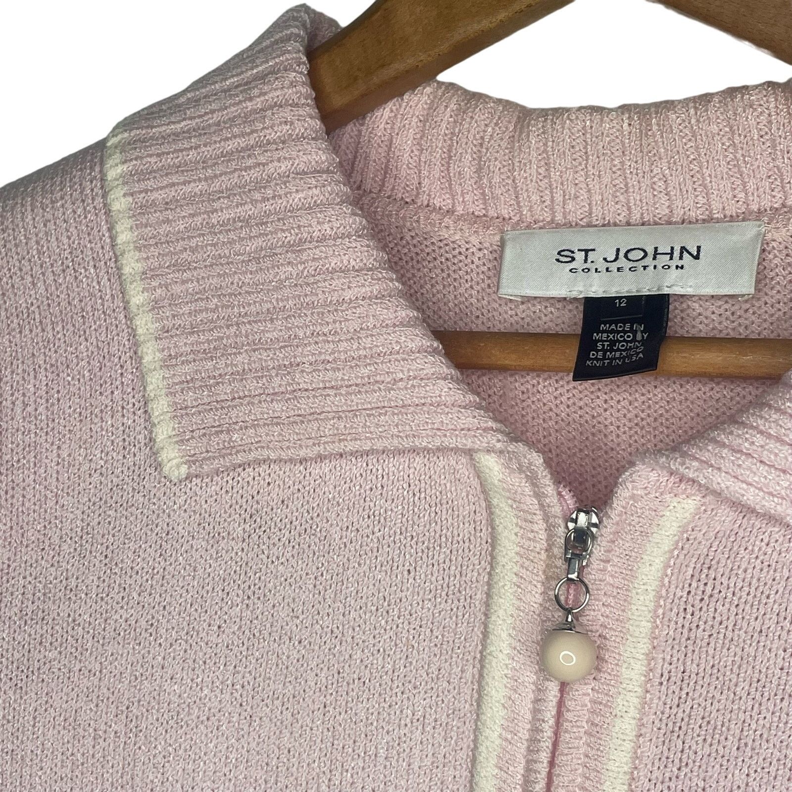 St. John St. John Collection Zip Up Sweater Size 12 Size XL / US 12-14 / IT 48-50 - 2 Thumbnail