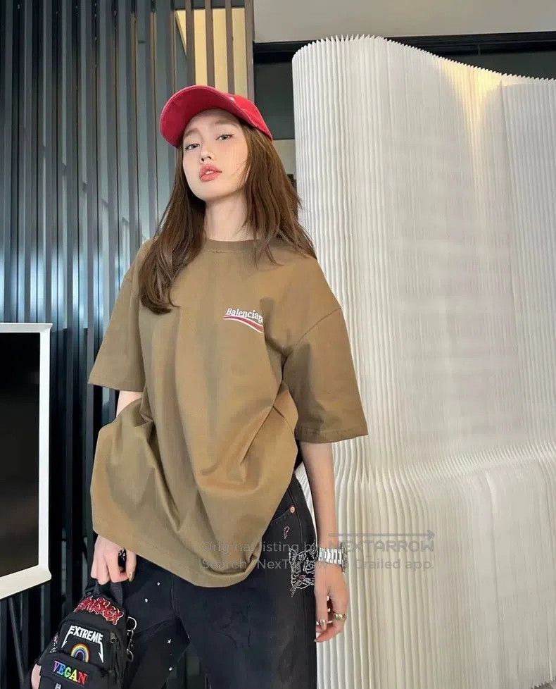 Balenciaga Balenciaga Green/Olive Embroidered Front and Back Wave Coc Size US M / EU 48-50 / 2 - 9 Thumbnail