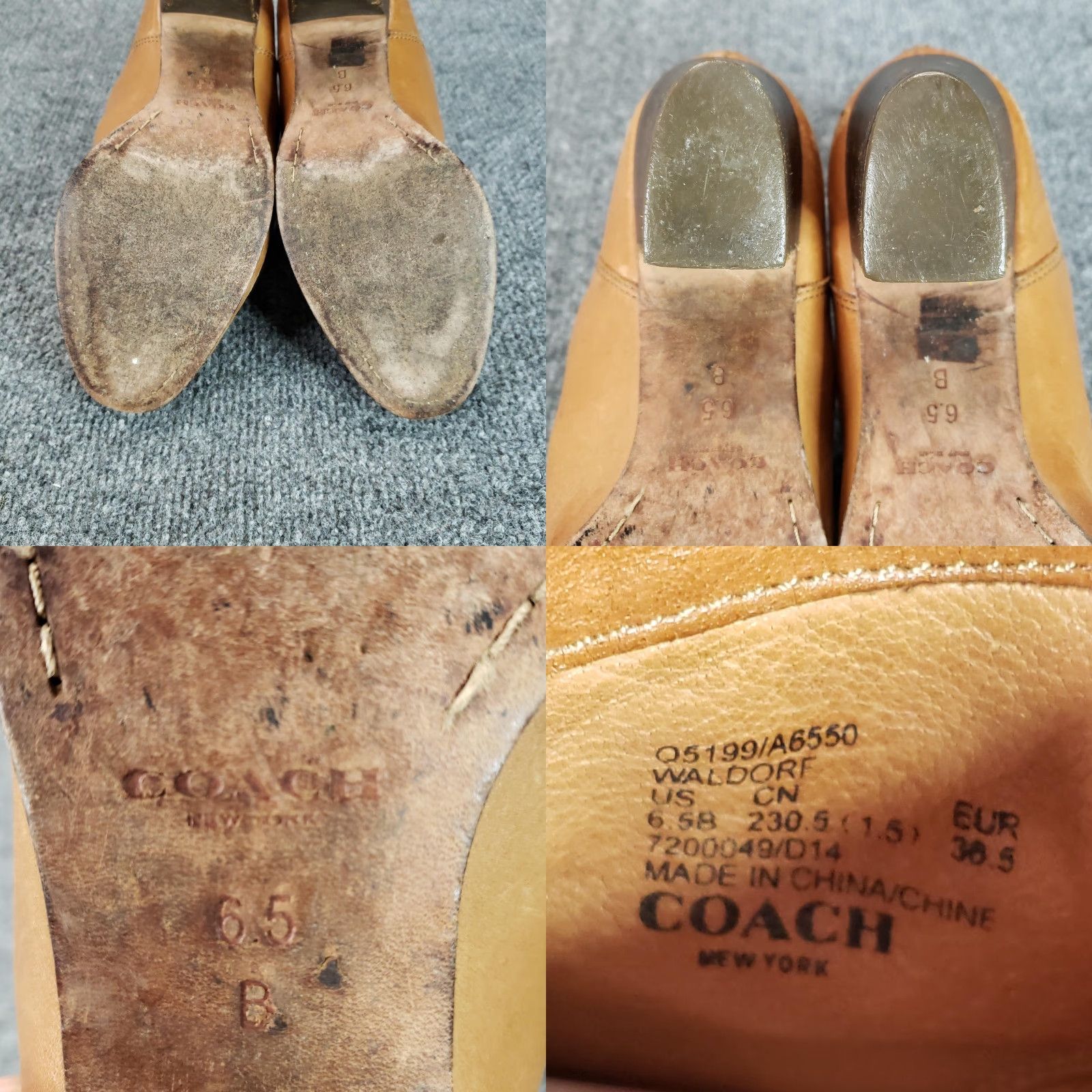 Coach Coach Waldorf Ankle Booties Womens Size 6.5 Brown Leather Zip Block Heel Size US 7 / IT 37 - 8 Thumbnail