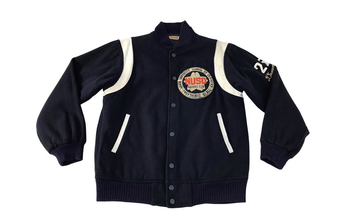 Mizuno × Vintage Vtg Mizuno Nuso Baseball Club Varsity Jacket Distressed Size US M / EU 48-50 / 2 - 1 Thumbnail