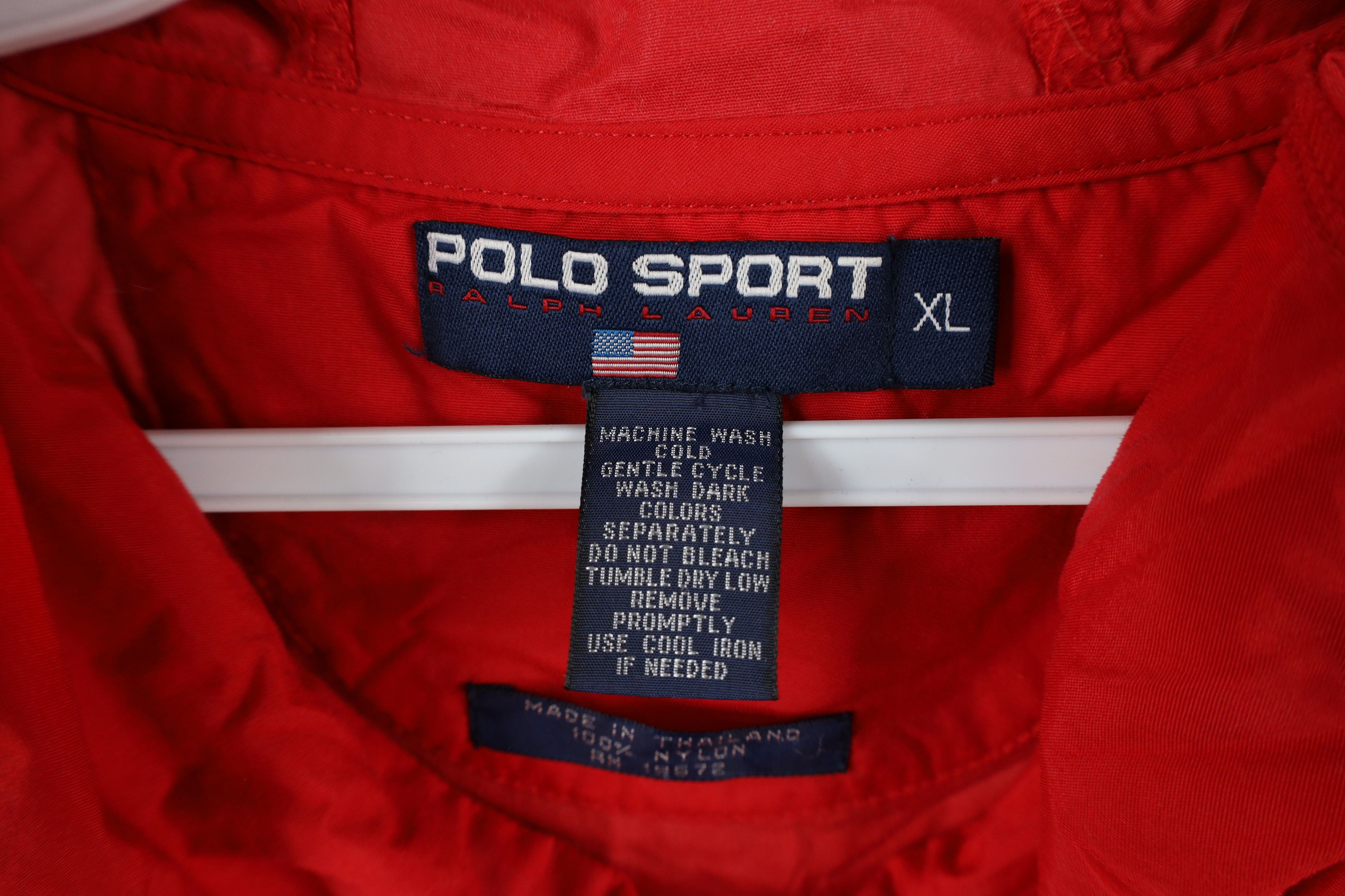 Ralph Lauren × Vintage Vintage 90s Polo Sport Ralph Lauren Hooded Anorak Jacket Size US XL / EU 56 / 4 - 9 Thumbnail