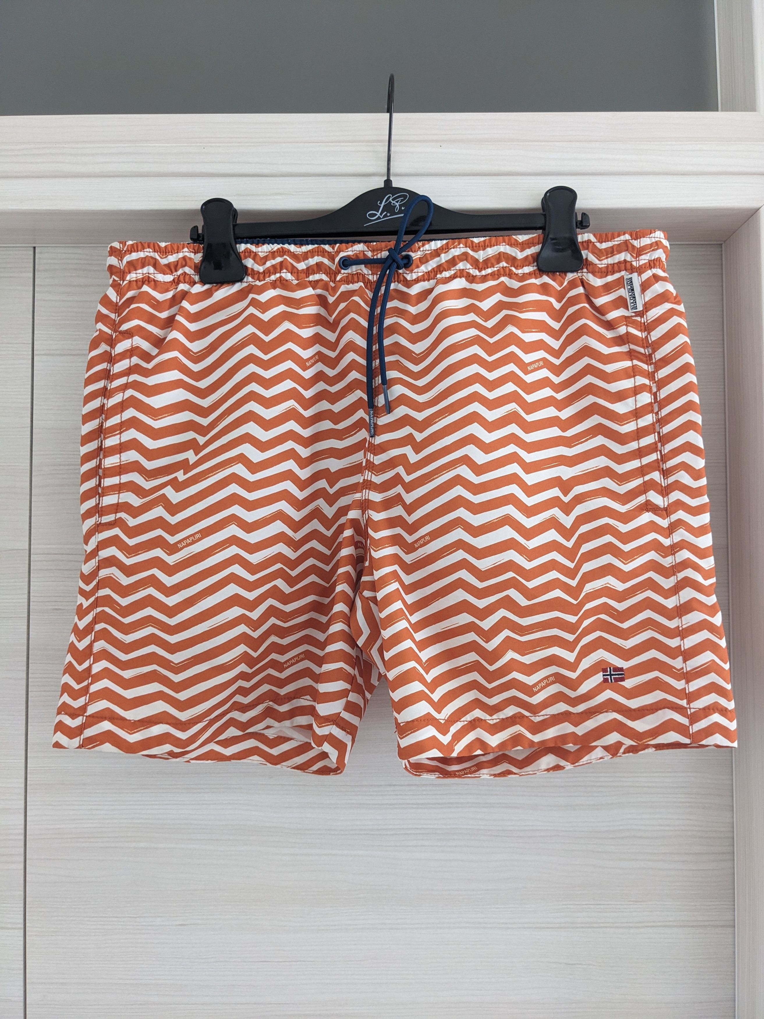 Napapijri Orange Lines Boxer Swim Trunks Size US 36 / EU 52 - 1 Thumbnail