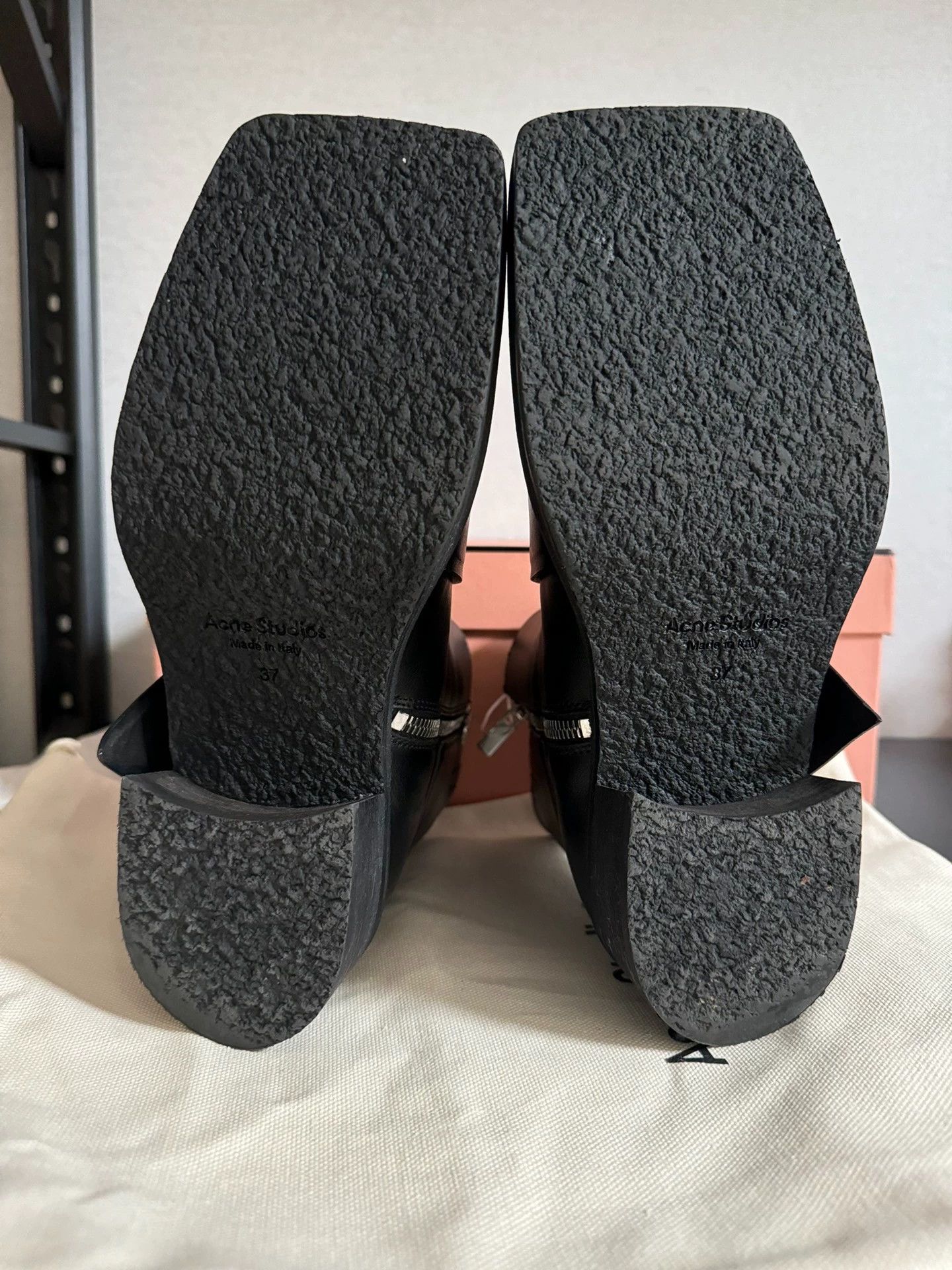 Acne Studios Acne Studios Black Small Square Toe Bow Zipper Boot Size US 6.5 / IT 36.5 - 3 Thumbnail