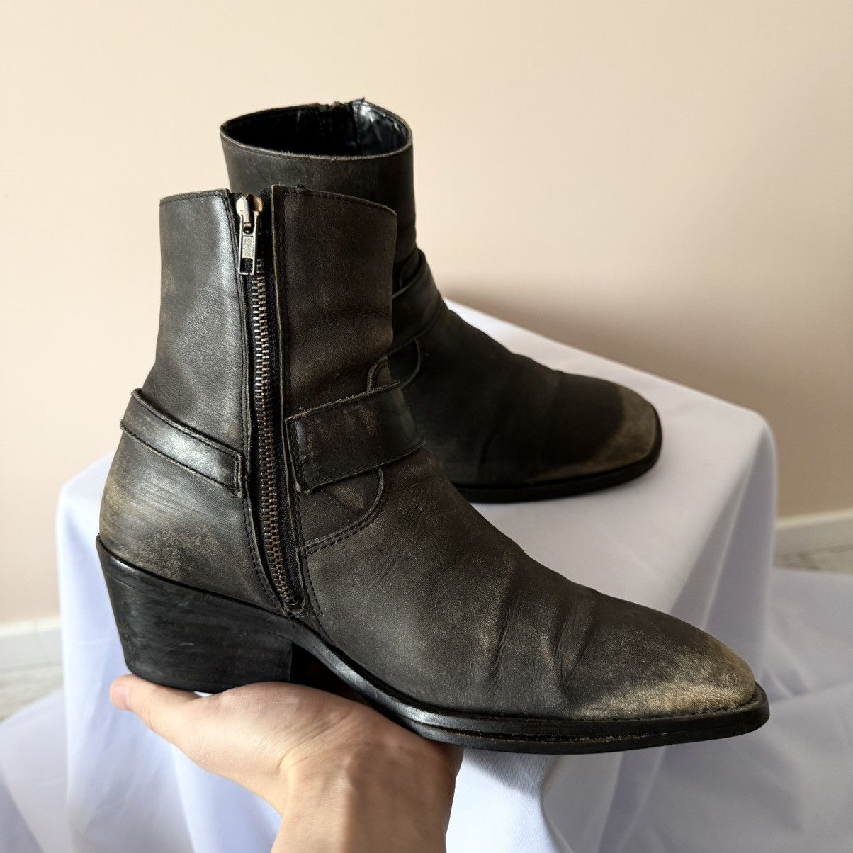 Dirk Bikkembergs Balenciaga Style Combat Biker Boots Avantgarde Guidi Vibe Size US 9 / IT 39 - 8 Thumbnail