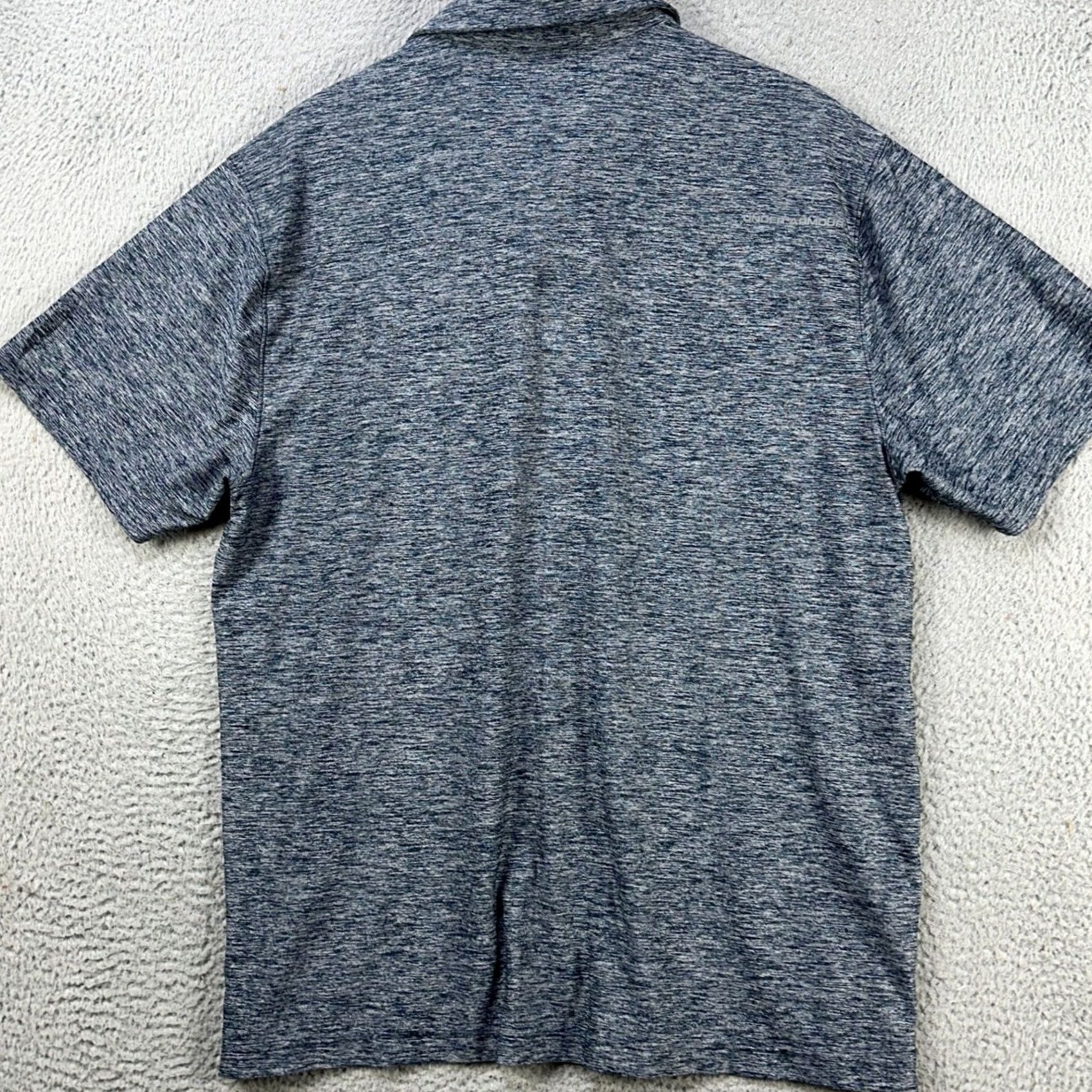 Under Armour Under Armour Heat Gear Polo Shirt Golf Rugby Mens XL Navy Salt Pepper Short Sleeve Boys? Size US XL / EU 56 / 4 - 3 Thumbnail