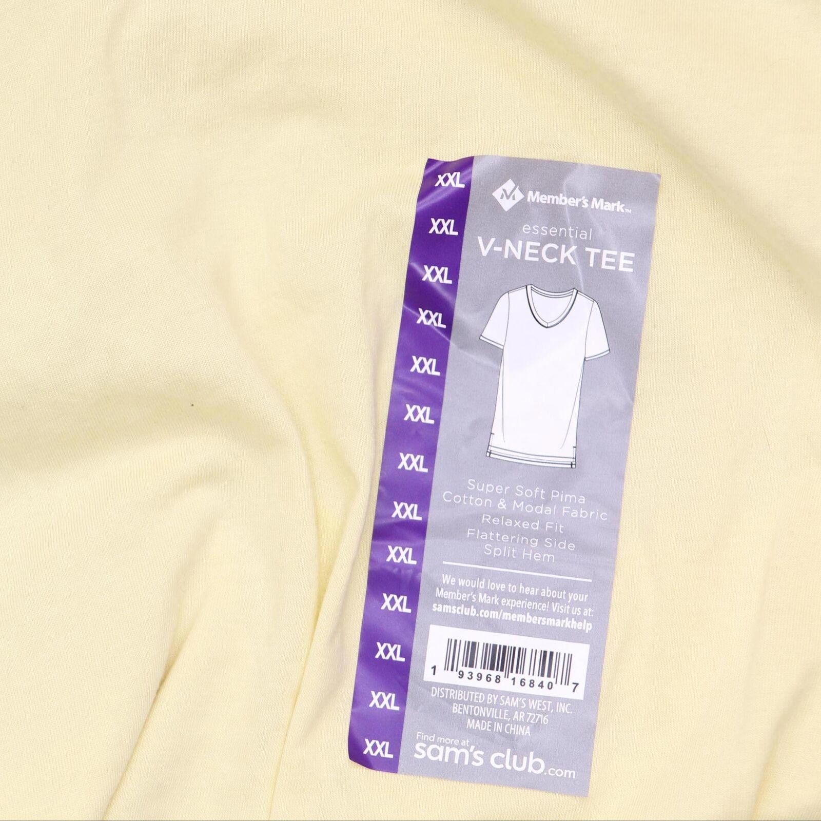 Other NWT Member's Mark V-Neck T-Shirt Tee DLT4876S S Yellow Rose Size S / US 4 / IT 40 - 3 Thumbnail