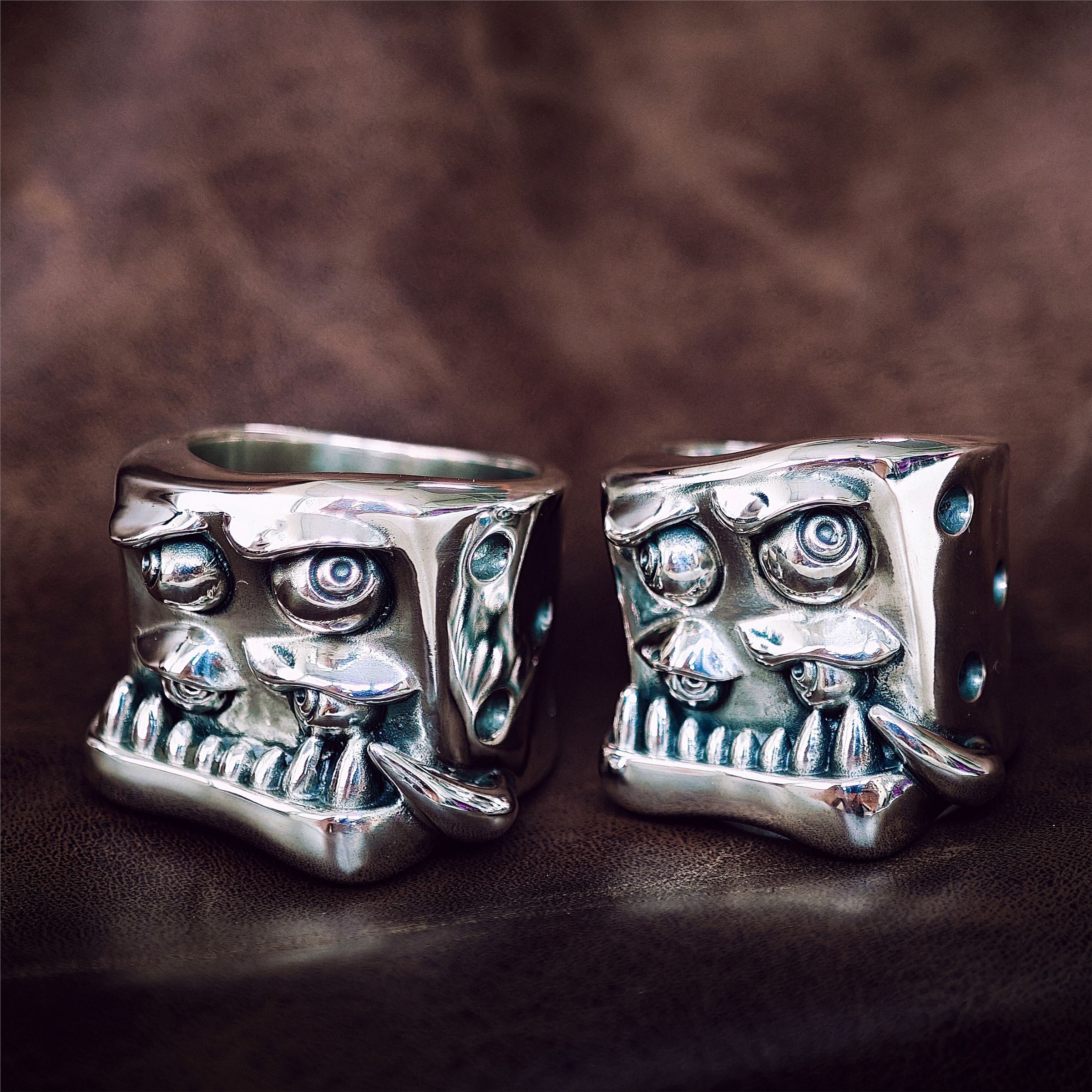 Jewelry Punk Jewelry Rings Open Size Chrome Ring (Size 7-13) Size ONE SIZE - 6 Thumbnail