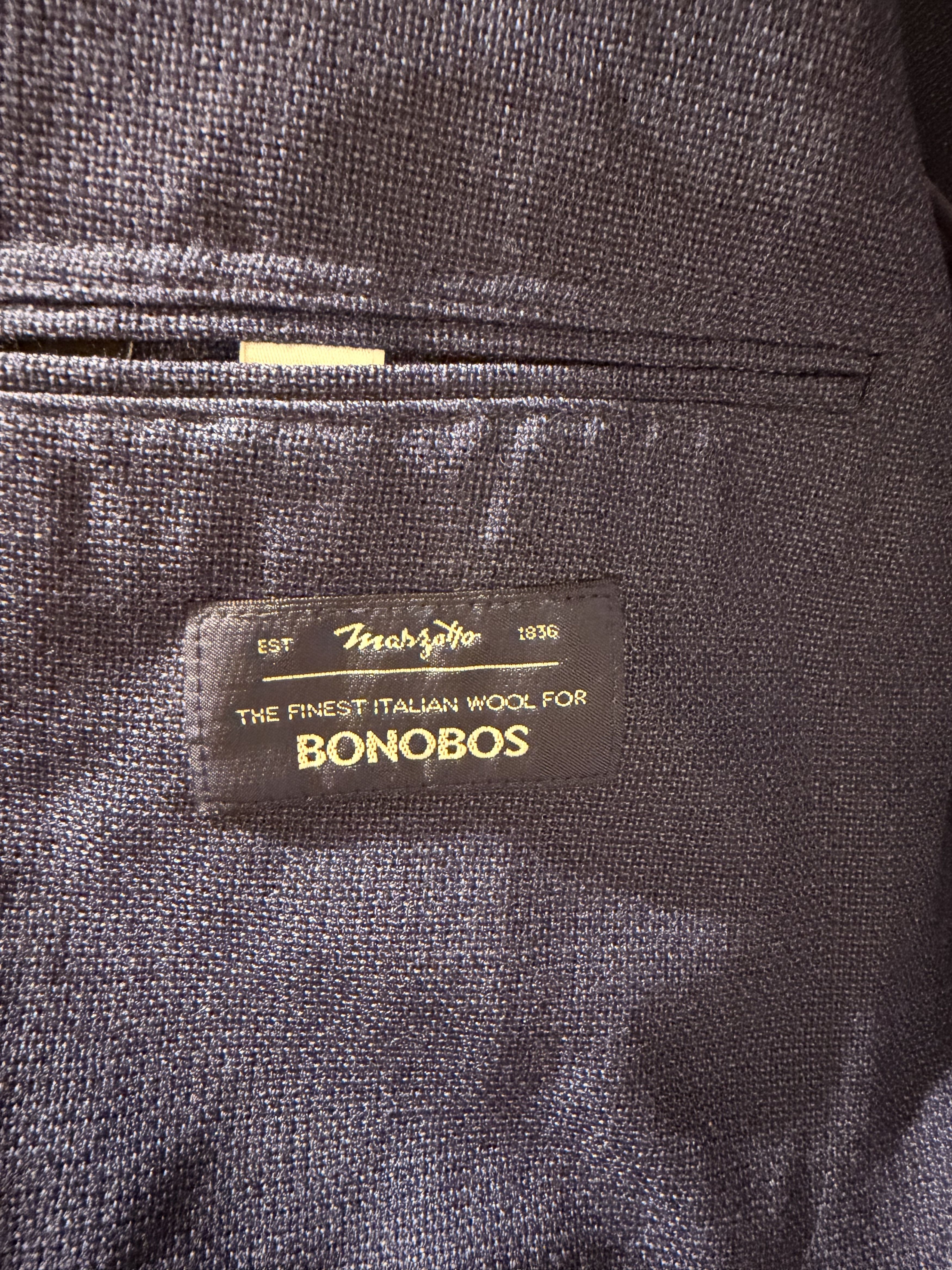 Bonobos Jetsetter Unconstructed Italian Wool Blazer Size 38R - 3 Thumbnail